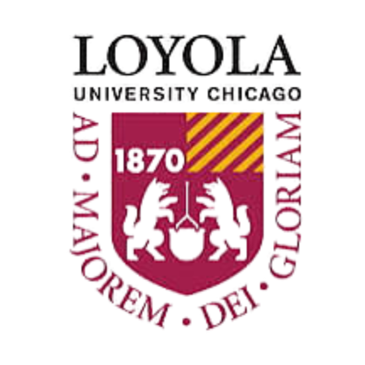 The Loyola University Chicago emblem featuring a shield with the year 1870 and a lion, with the university's name around the shield.