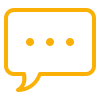 Speech bubble icon with three dots
