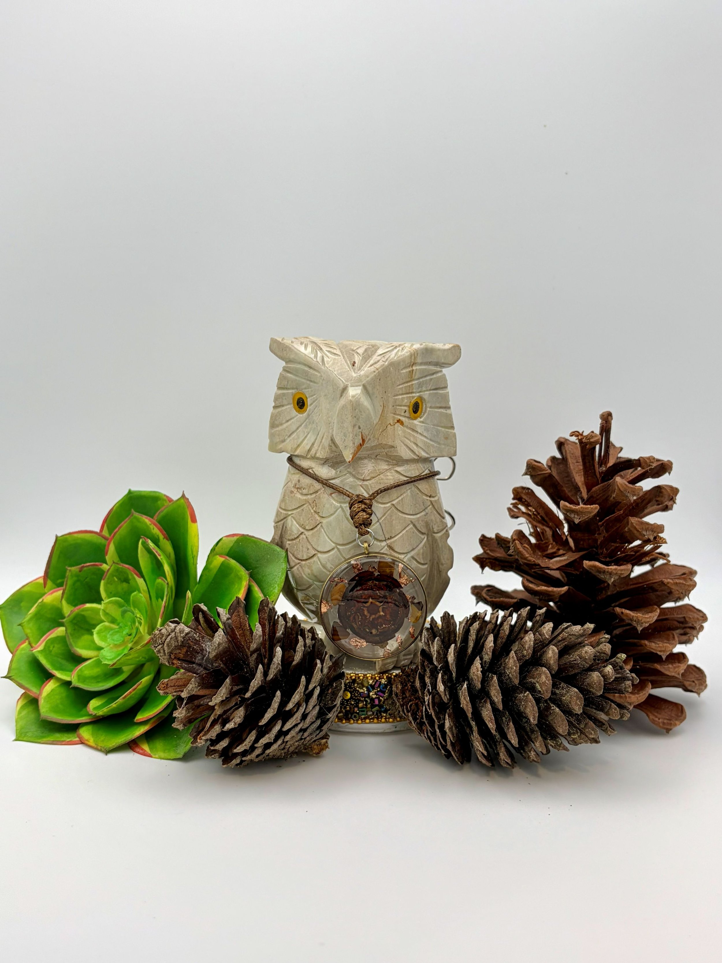 Tiger's Eye Sand Pine Pendant