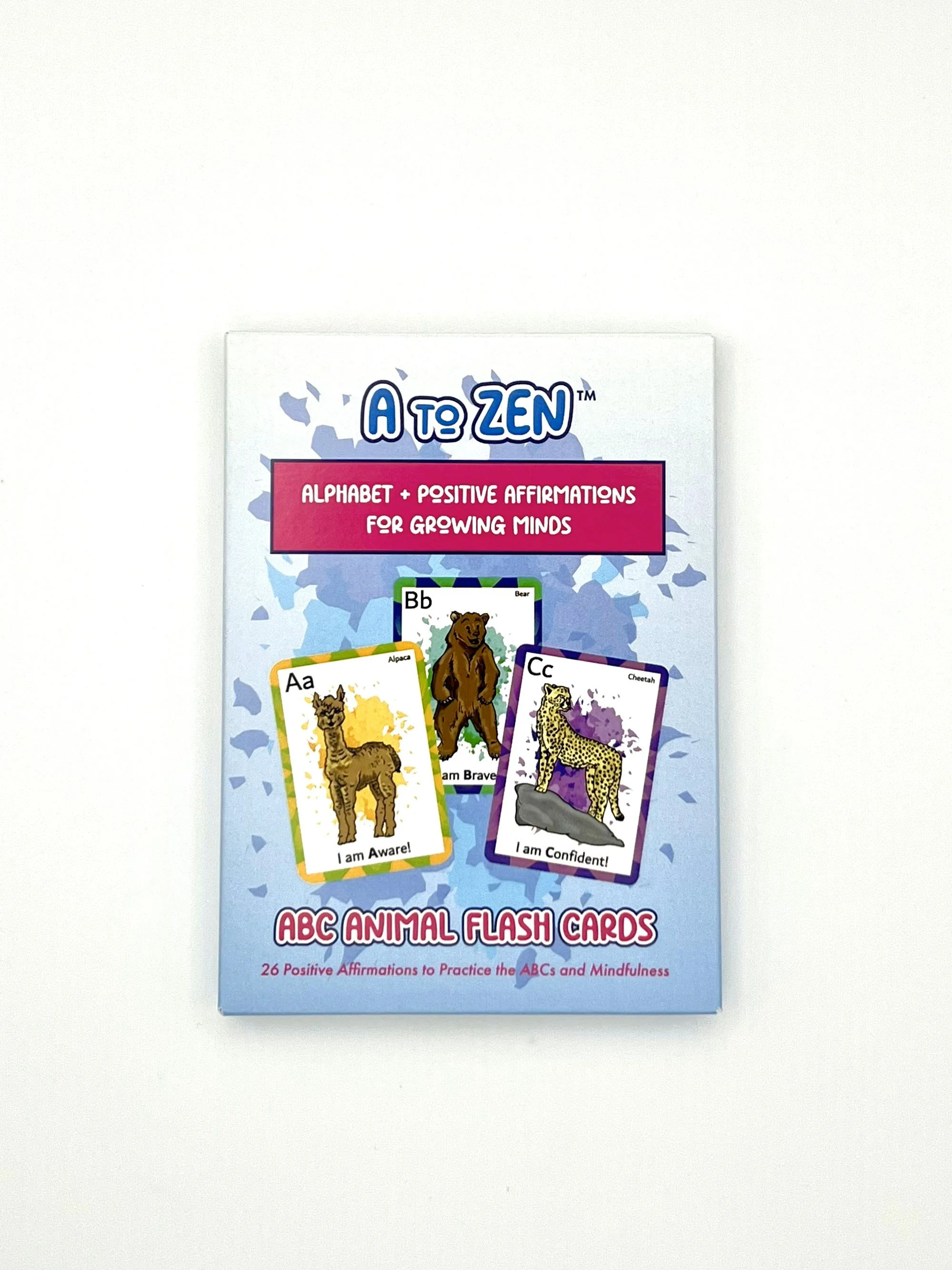 A to Zen: Positive Affirmations + Alphabet + Animal Flash Cards