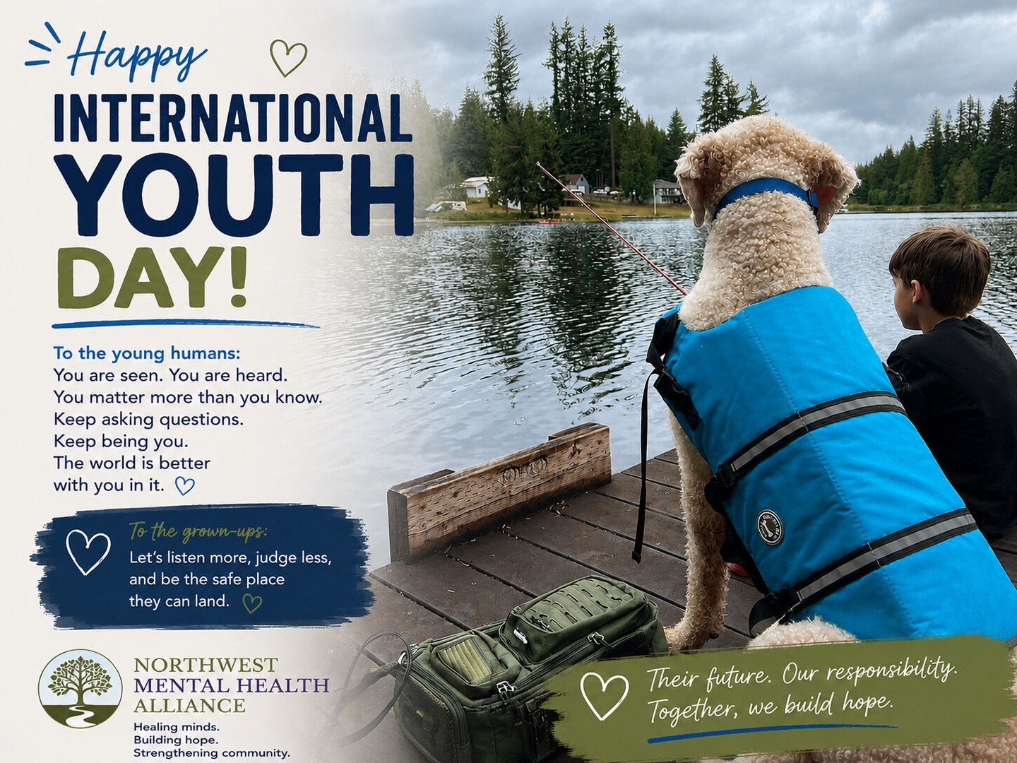 💙 Happy International Youth Day!

Every young person deserves to have at least one safe adult who listens without judgment, believes in them, and reminds them they matter.

At Northwest Mental Health Alliance, we&rsquo;re honored to support children