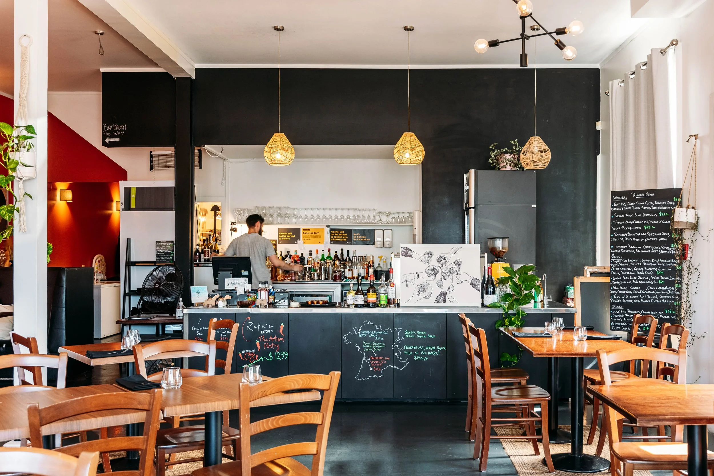 Interior image of Rata's Kitchen, located in Petone