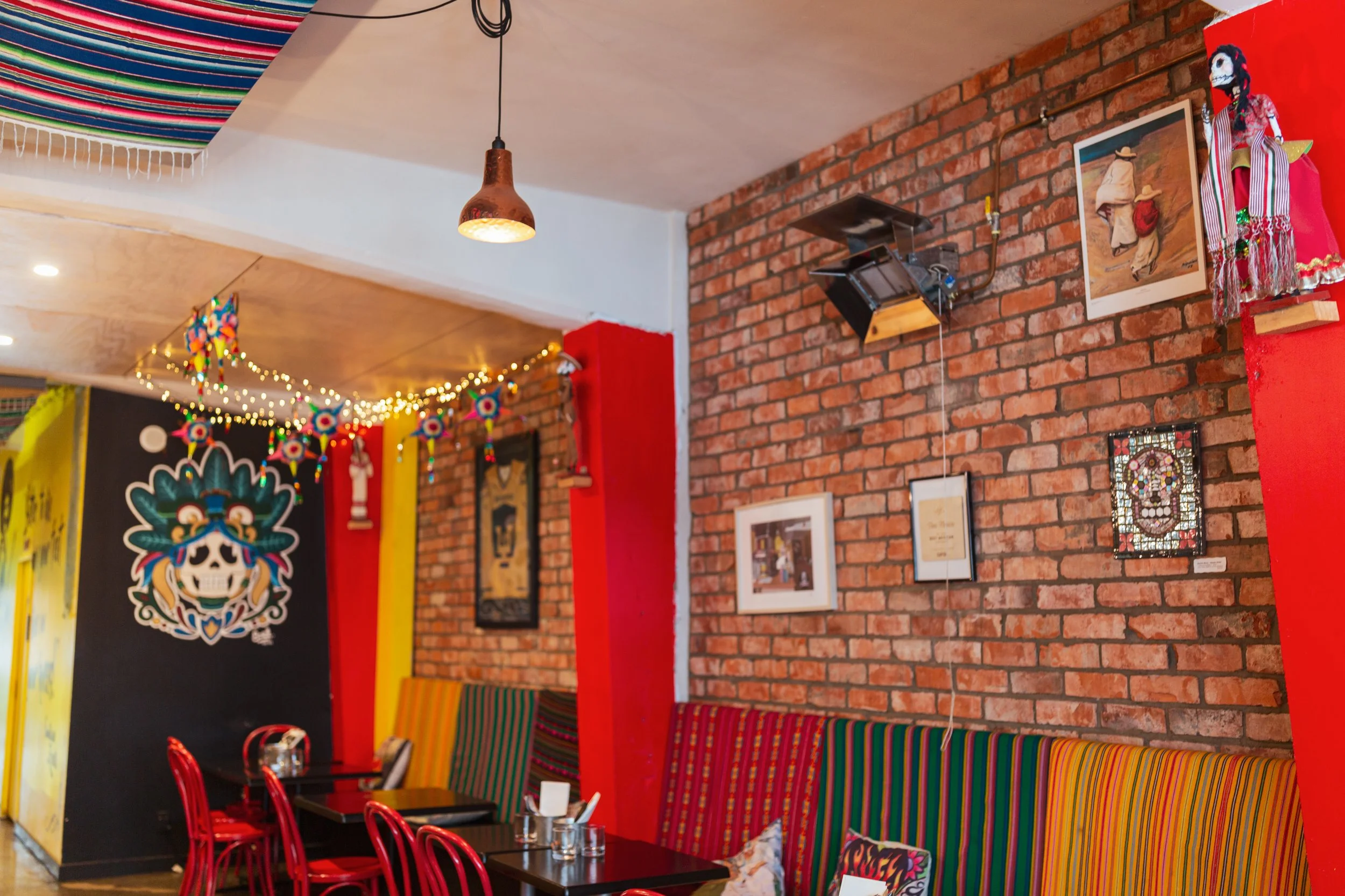 Interior image of seating area at Viva Mexico, a restaurant in Petone