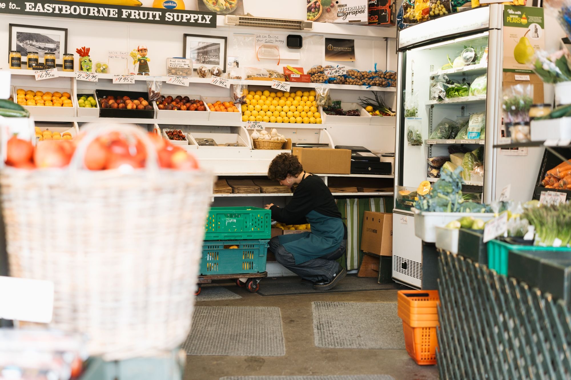 Interior shot of Eastbourne Fruit Supply, located in Eastbourne Wellington