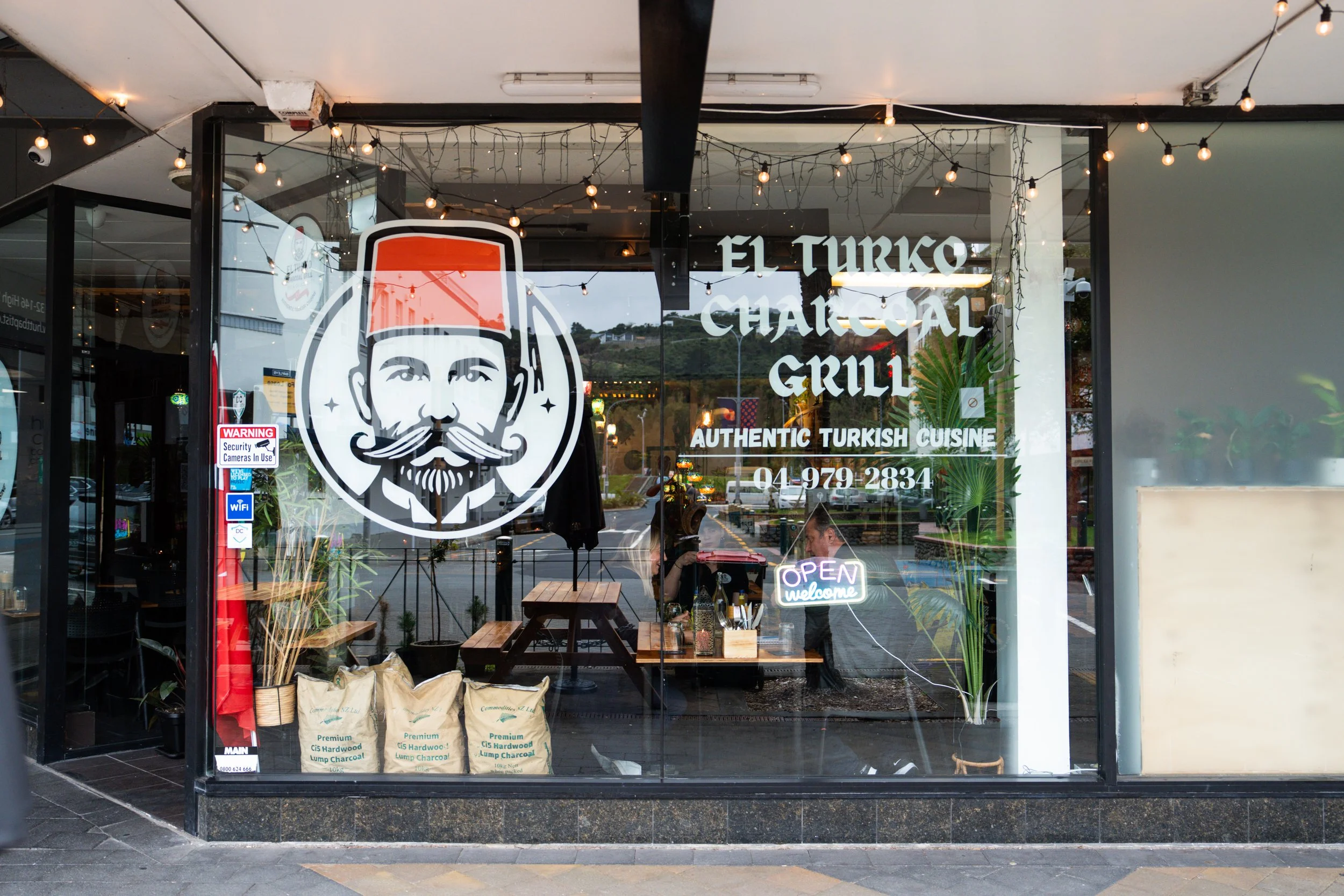 A front-facing exterior image of El Turko, a restaurant in Hutt Central