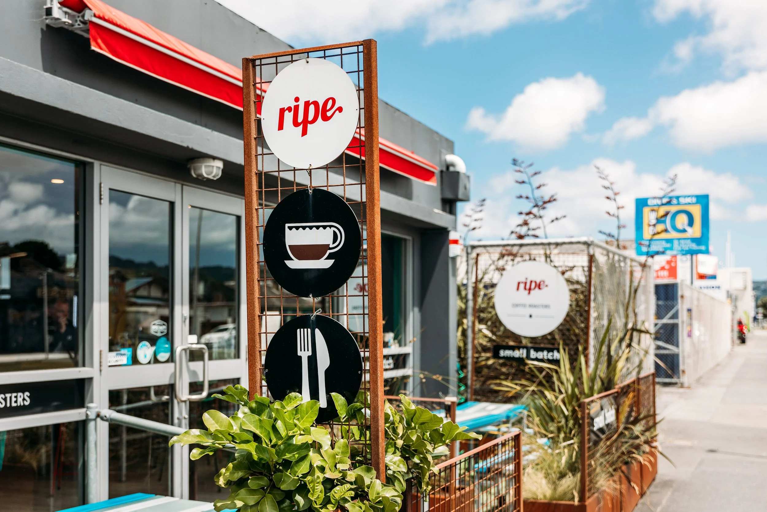 Exterior image of Small Batch, Ripe Coffee Roasters in Petone