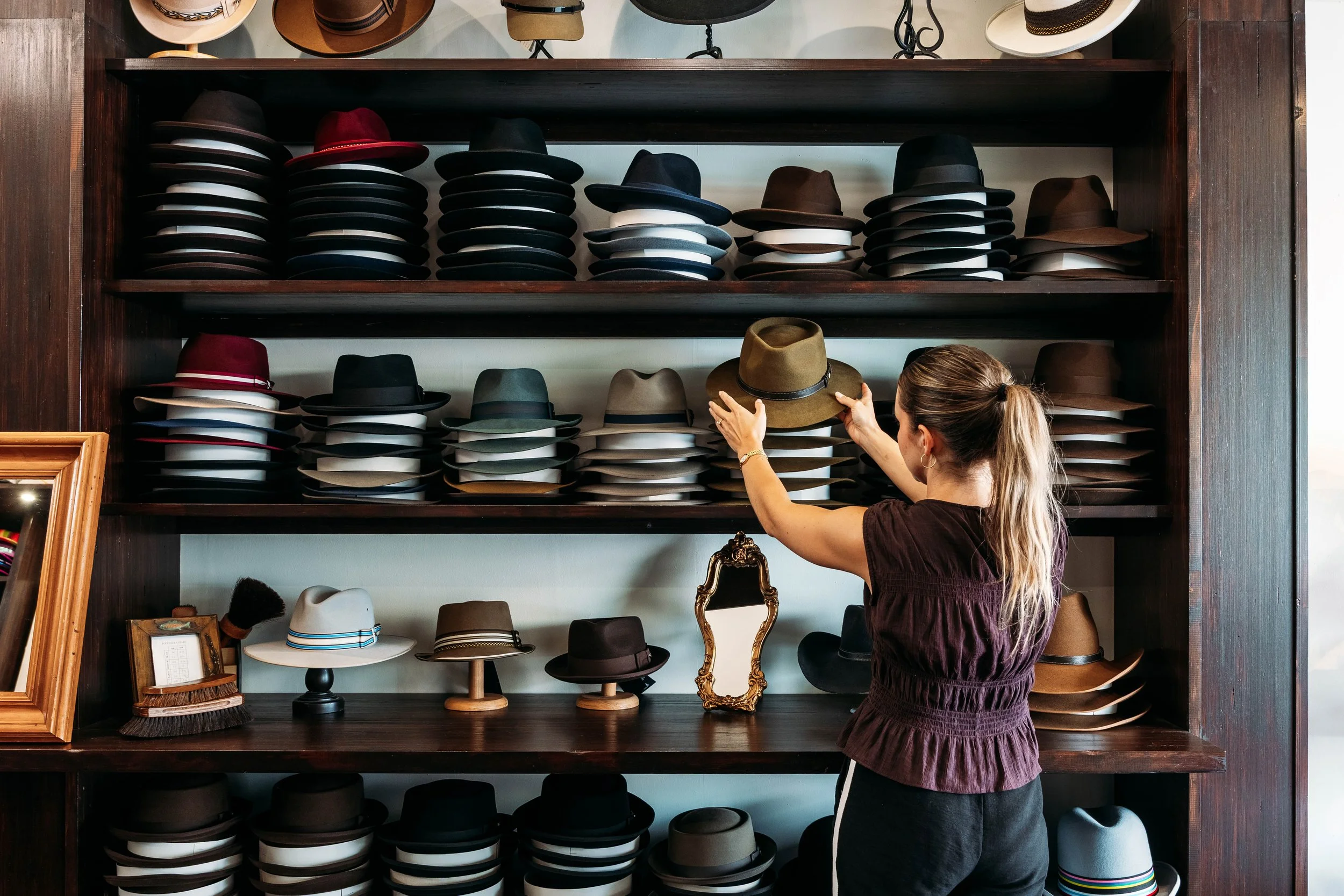 An interior image of Hills Hats, specialists in hat manufacturing located in Petone