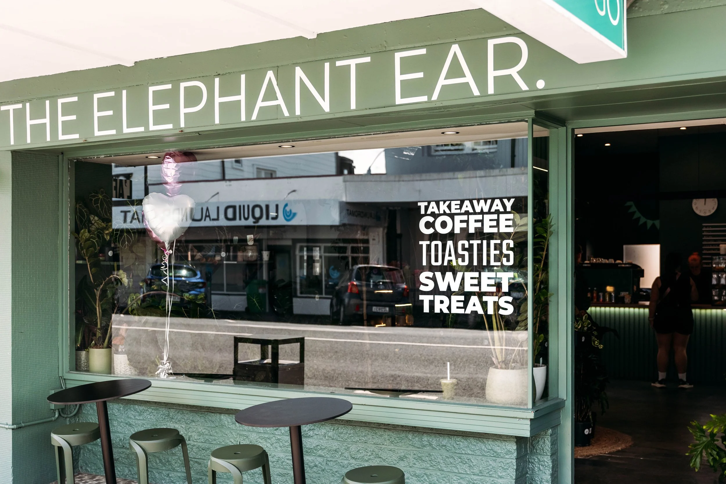 Exterior shot of The Elephant Bar, a cafe in Petone Wellington