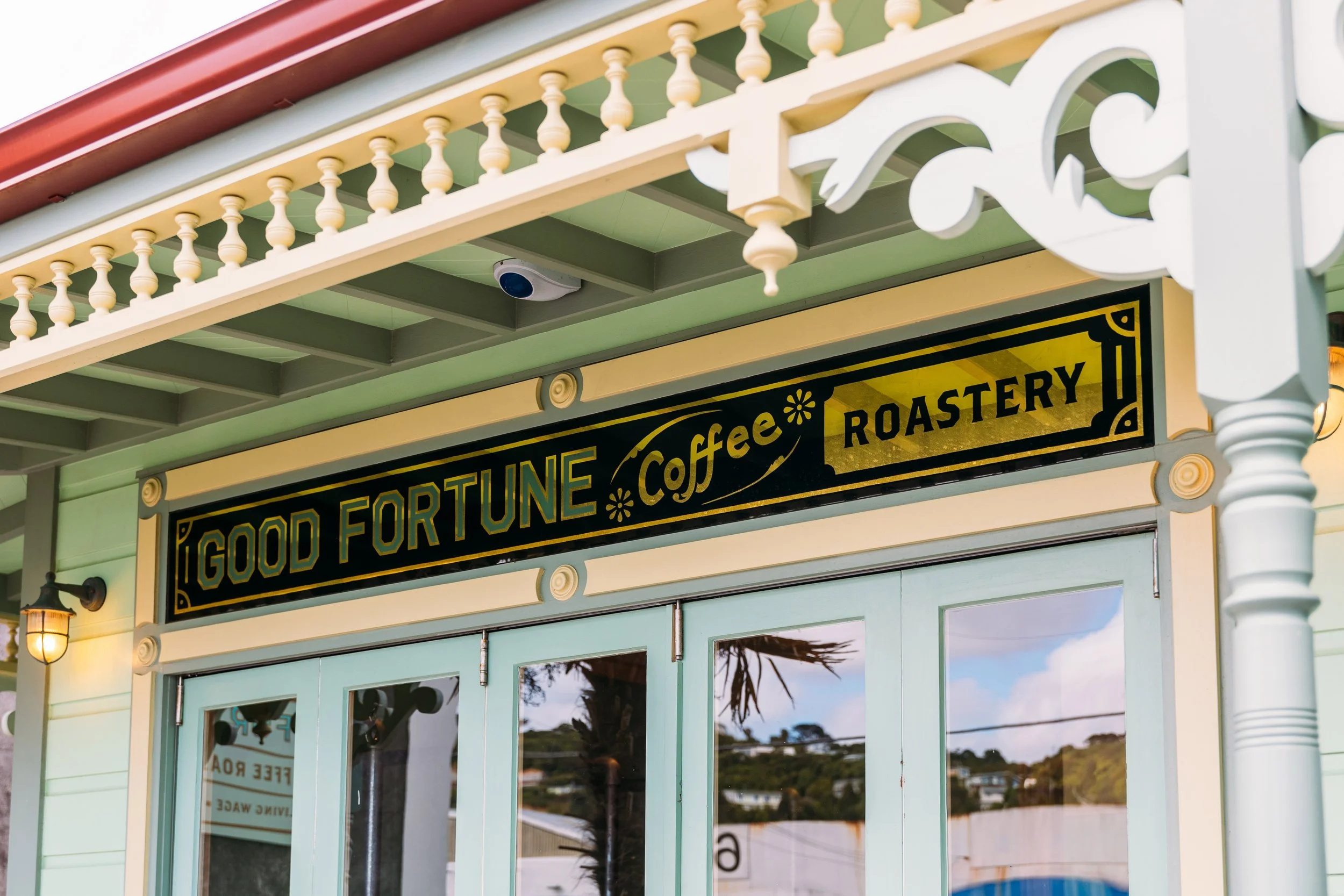 Exterior signage image for House of Good Fortune, located in Petone
