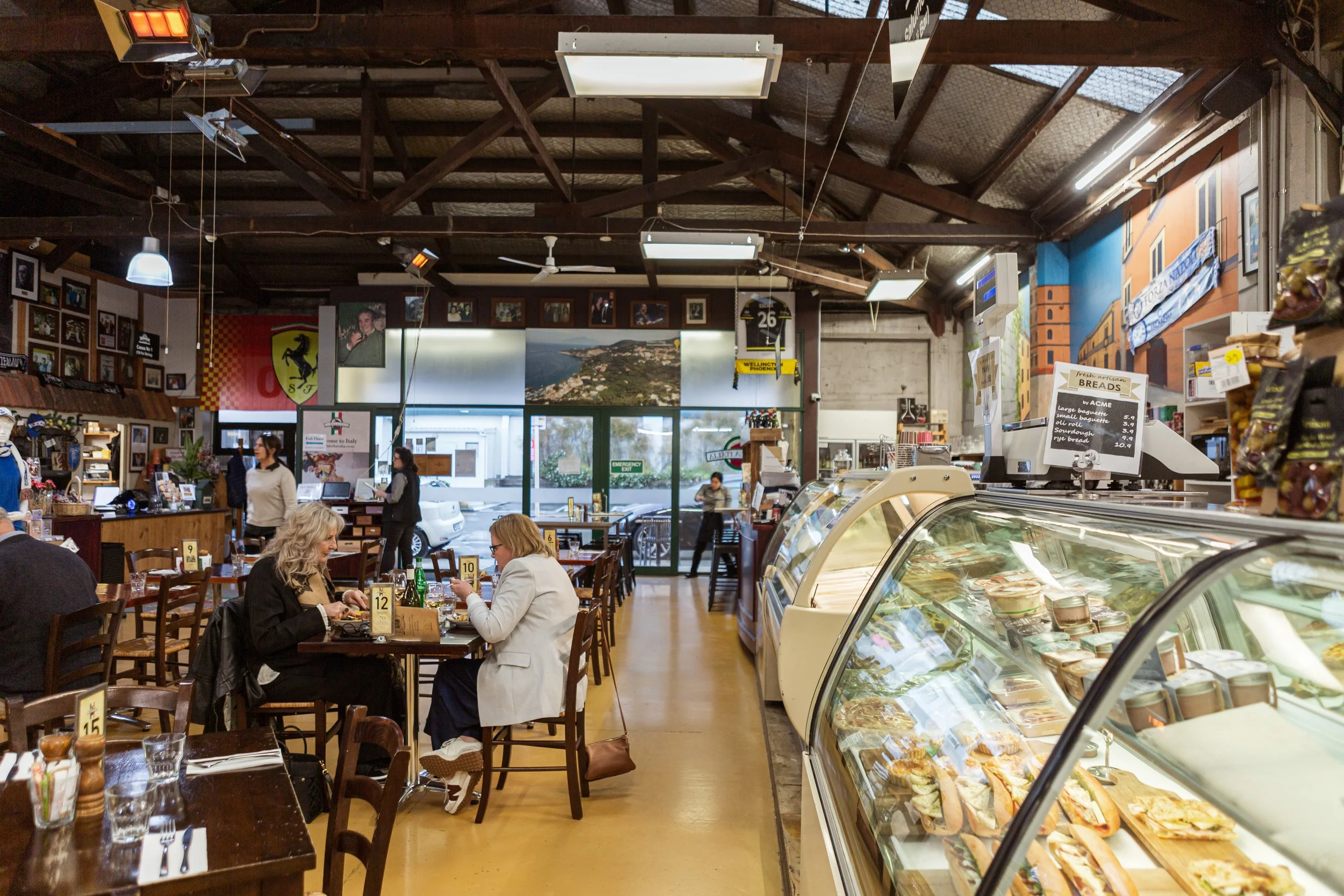 Interior image of La Bella Italia, a restaurant in Petone