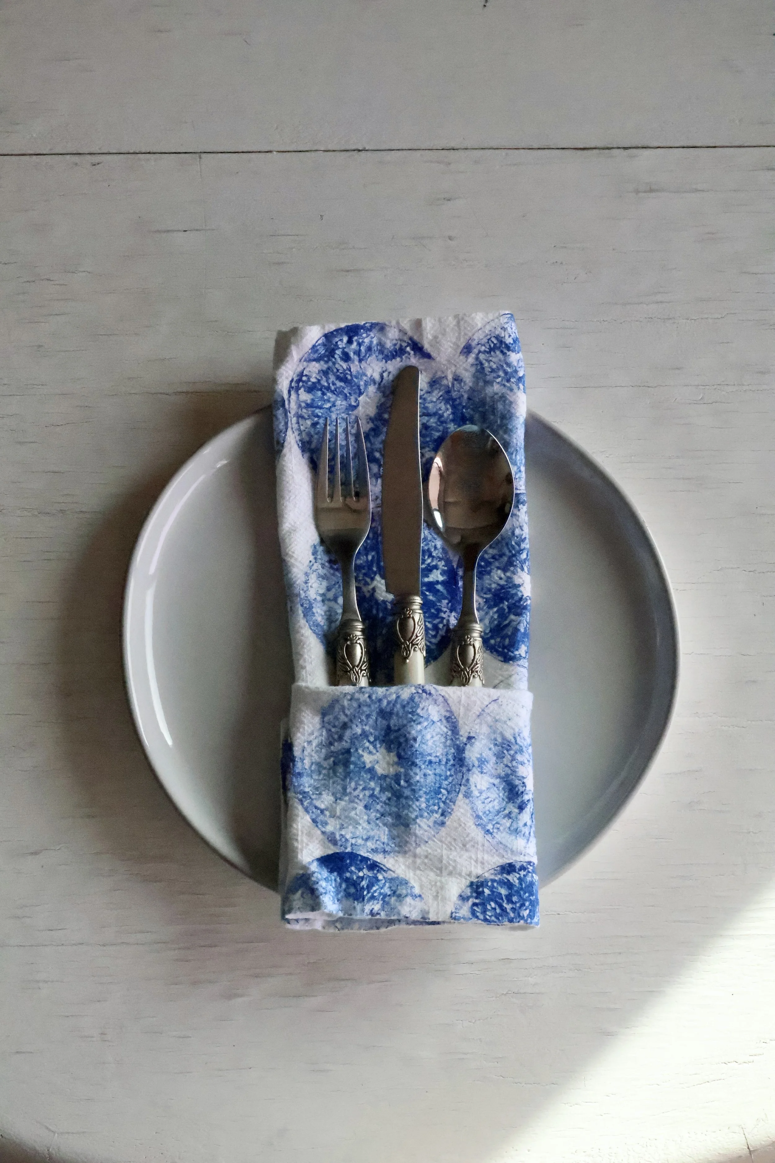 Hand Printed Linen Napkin Set