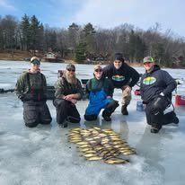 Guided ice fishing trip for panfish in northern Wisconsin