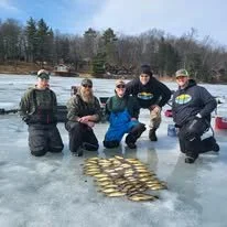 guided ice fishing trips for large groups or business groups in Northern Wiscosin