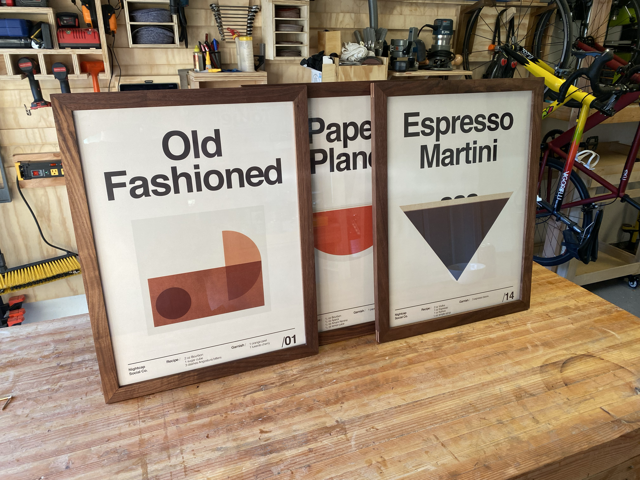 Walnut &amp; Maple Splined Frames