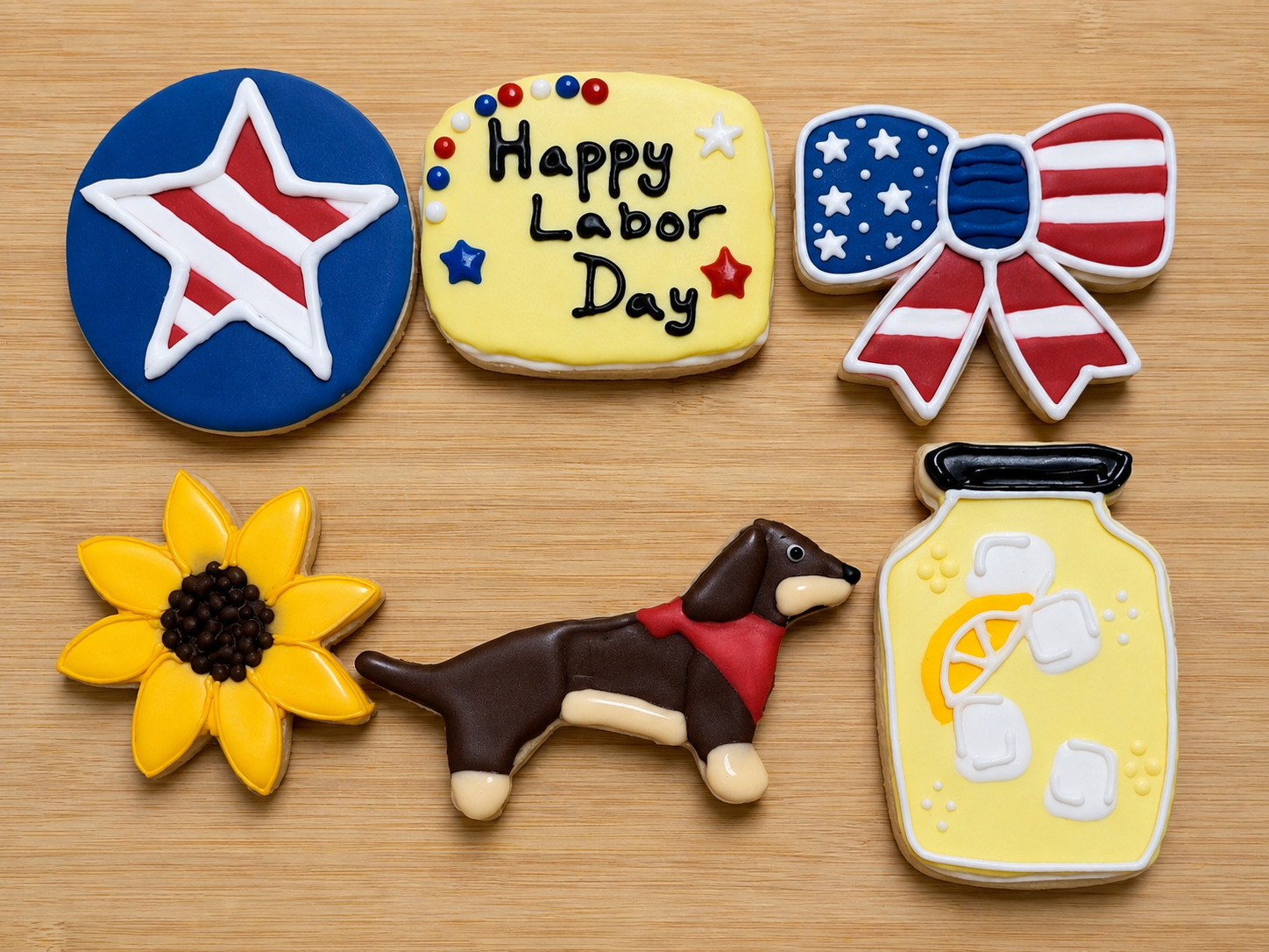 2026 Labor Day Sugar Cookie Decorated Cookies (6 Pack)