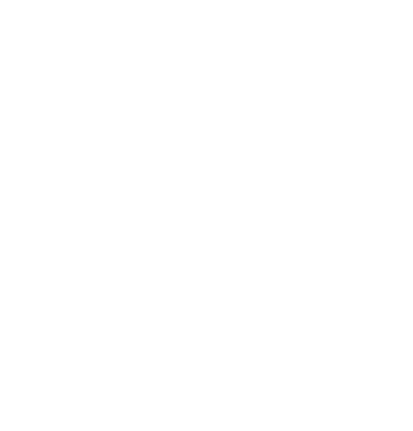 Geometric drawing of an outline square with sections divided by vertical, horizontal, and circle lines.