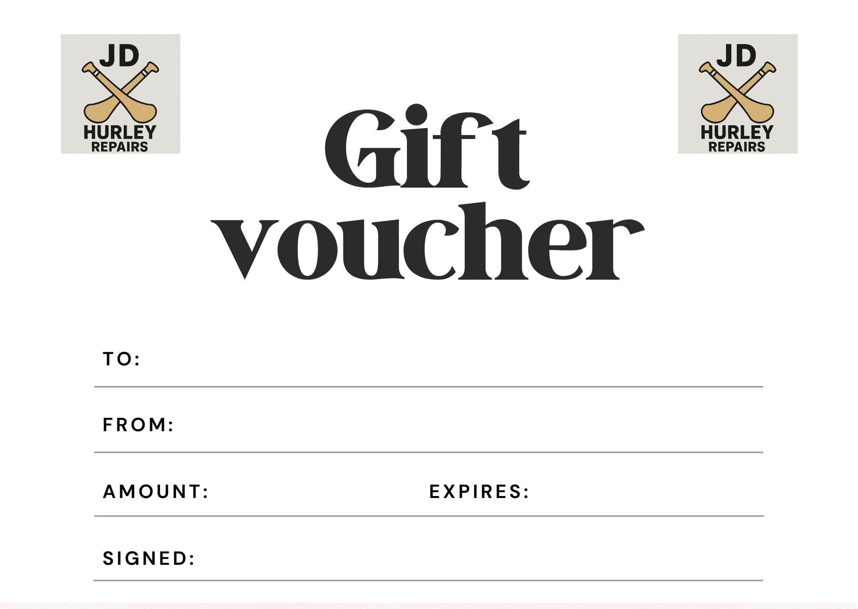 JD Hurley Repairs Gift Voucher