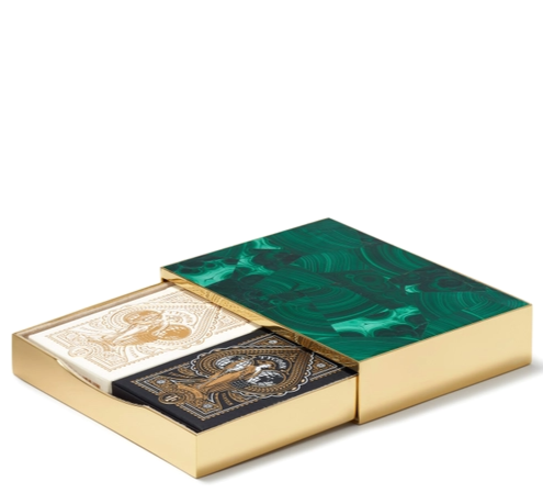 Chic AF Malachite playing card holder