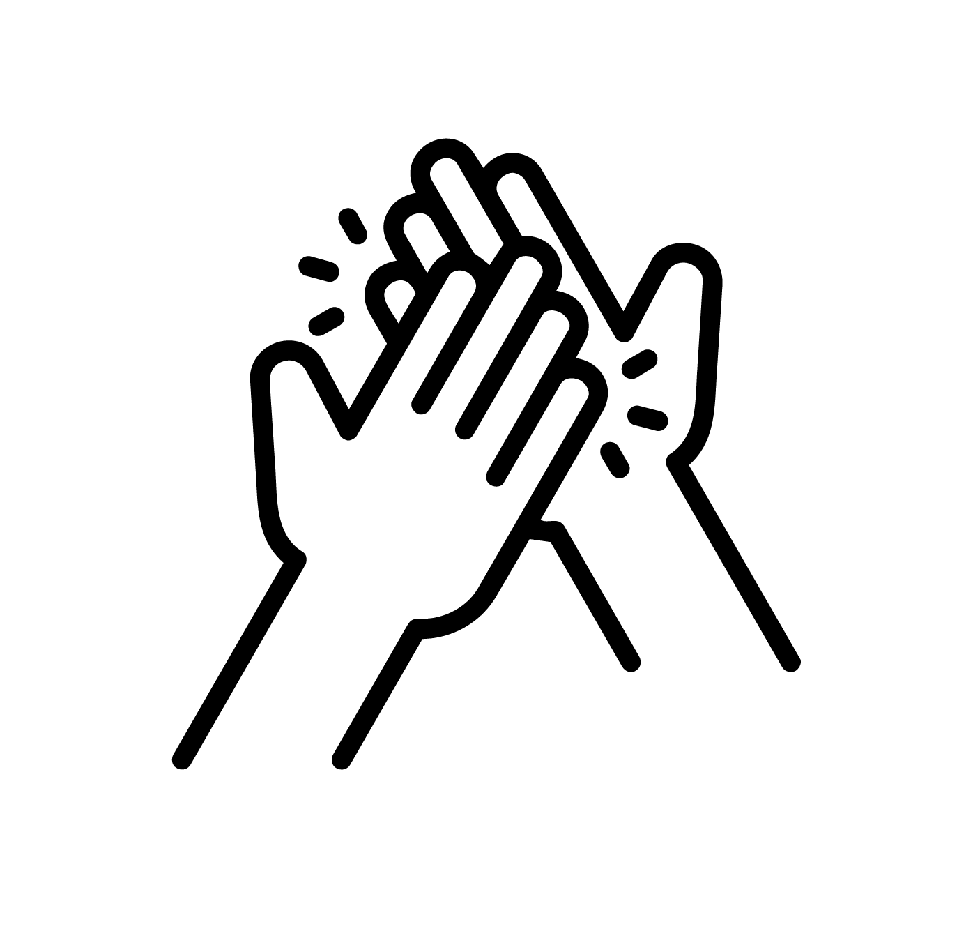 White shield with a black check mark in the center