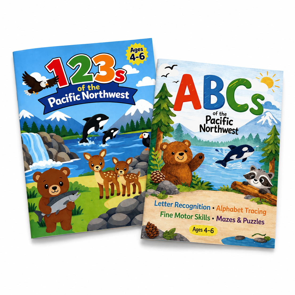 ABCs & 123s of the Pacific Northwest - Preschool Workbook Set