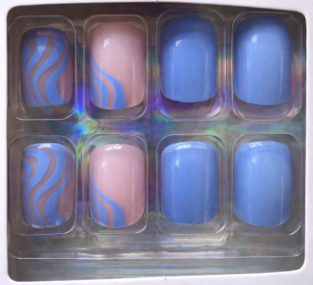 Blue & Blue Swirl Design - Square