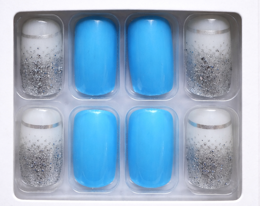 Blue & Silver Sparkle - Squared