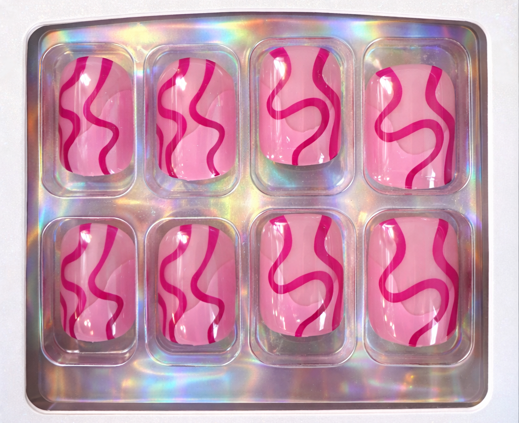 Pink Swirls - Square