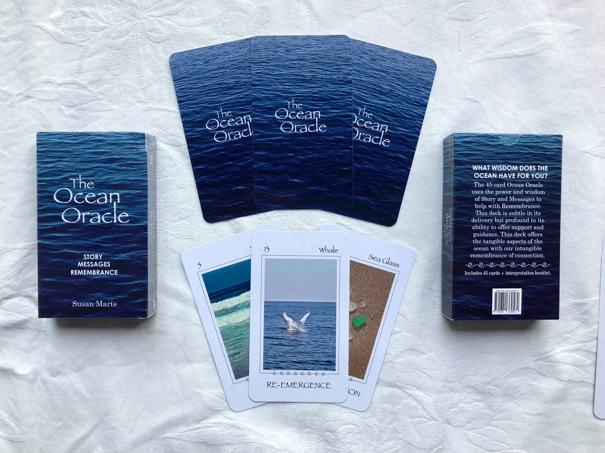 the ocean oracle c Susan Marte showing cards and box and design