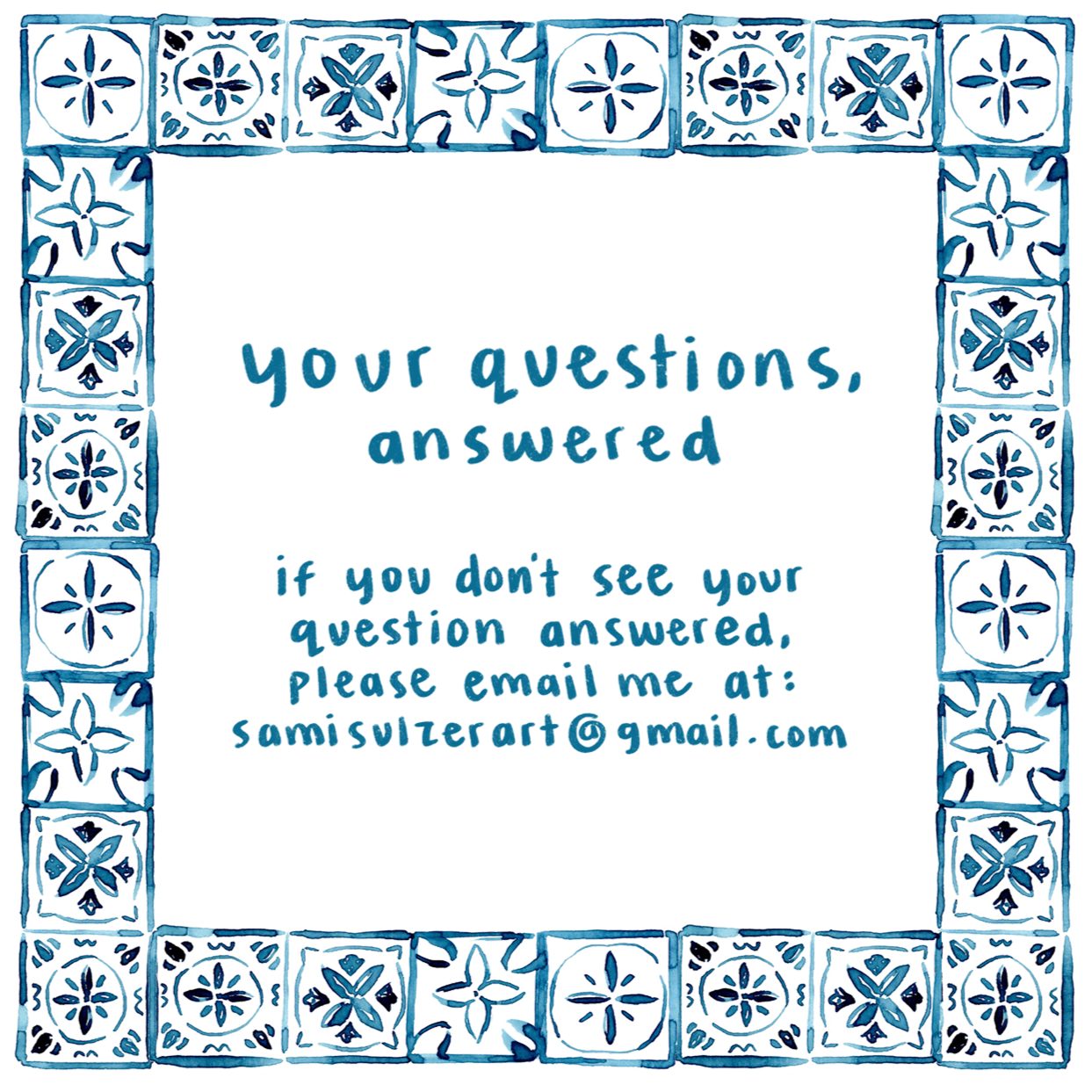 Decorative tile border with a central quote reading 'It's okay to not be okay'. The text is surrounded by floral patterns and intricate designs.