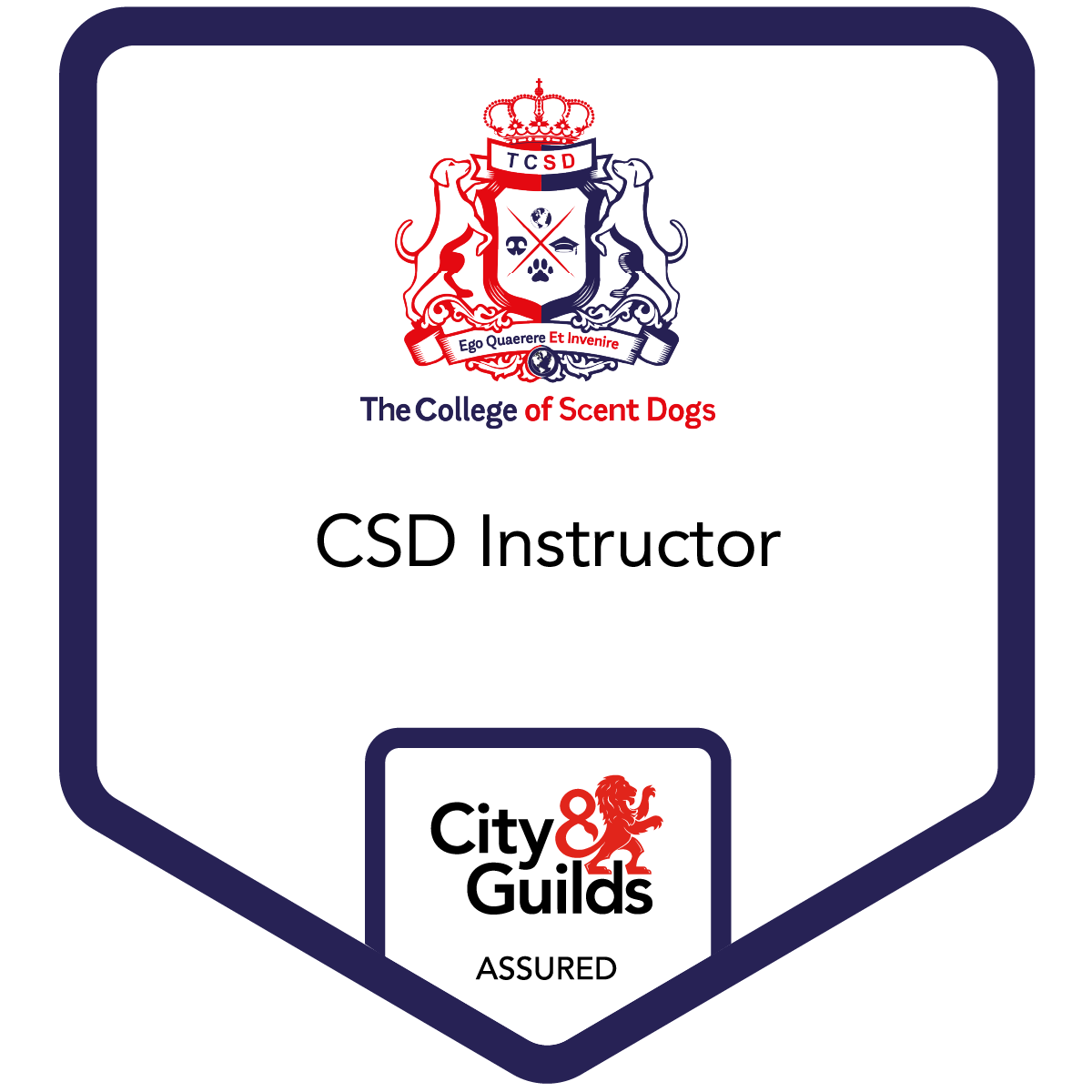 College of scent dogs instructor badge