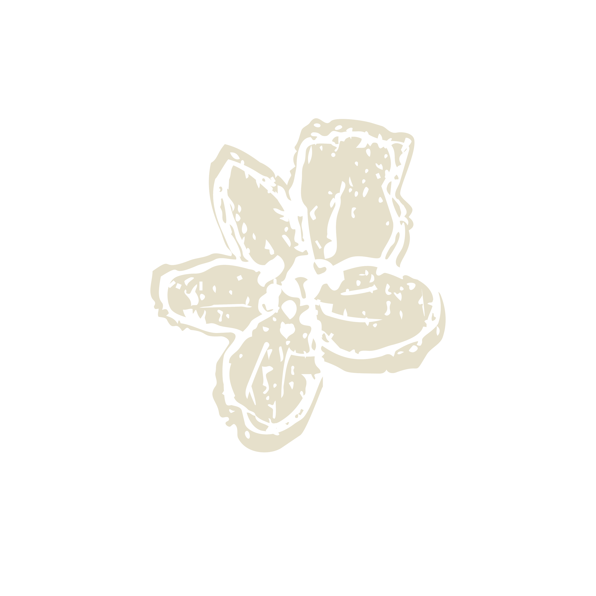 A digital illustration of a skull with a rose growing out of it.