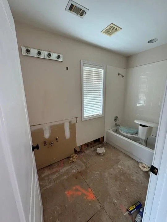 Gutted bathroom install and repair 