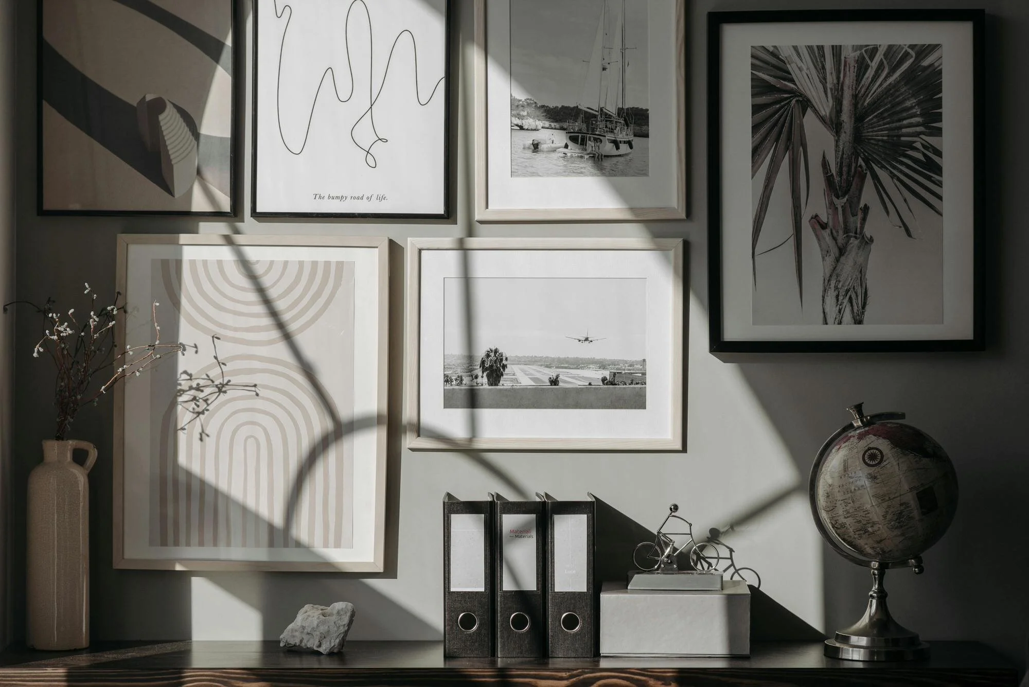 room in home of framed art