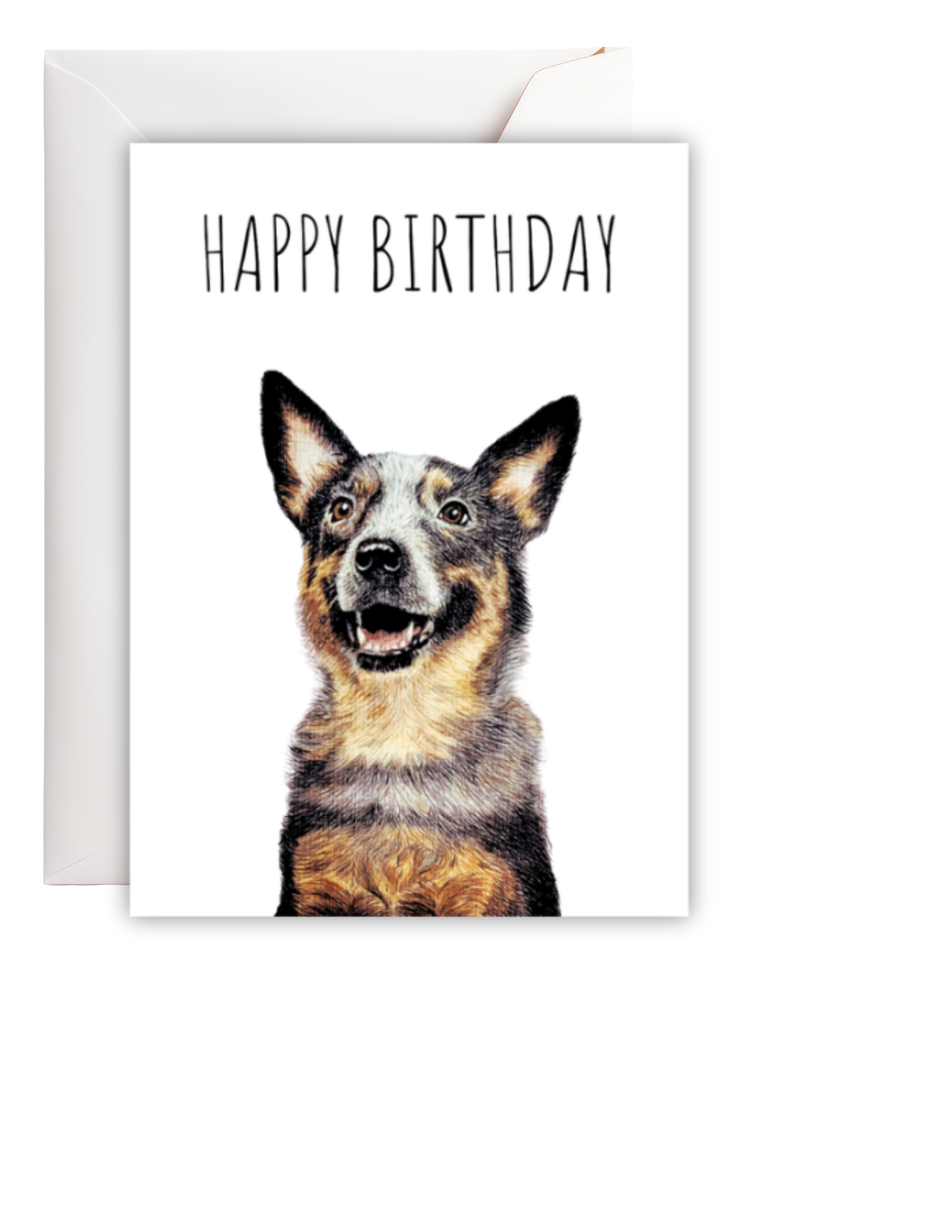 Benji Blue Heeler Birthday Greeting Card
