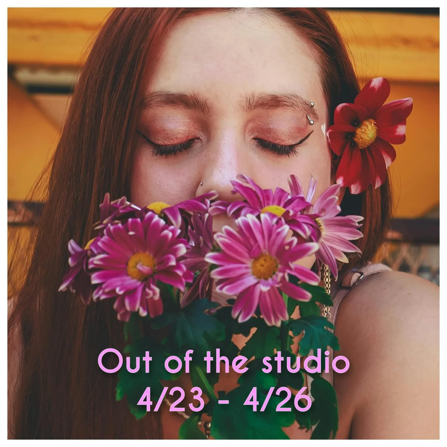 Opps! Correction, let&rsquo;s try this again lol 😅 I will be out of the studio starting tomorrow Thursday 4/23, returning back to work Monday 4/27. Have a good weekend beautiful people. 🌸🌸🌸