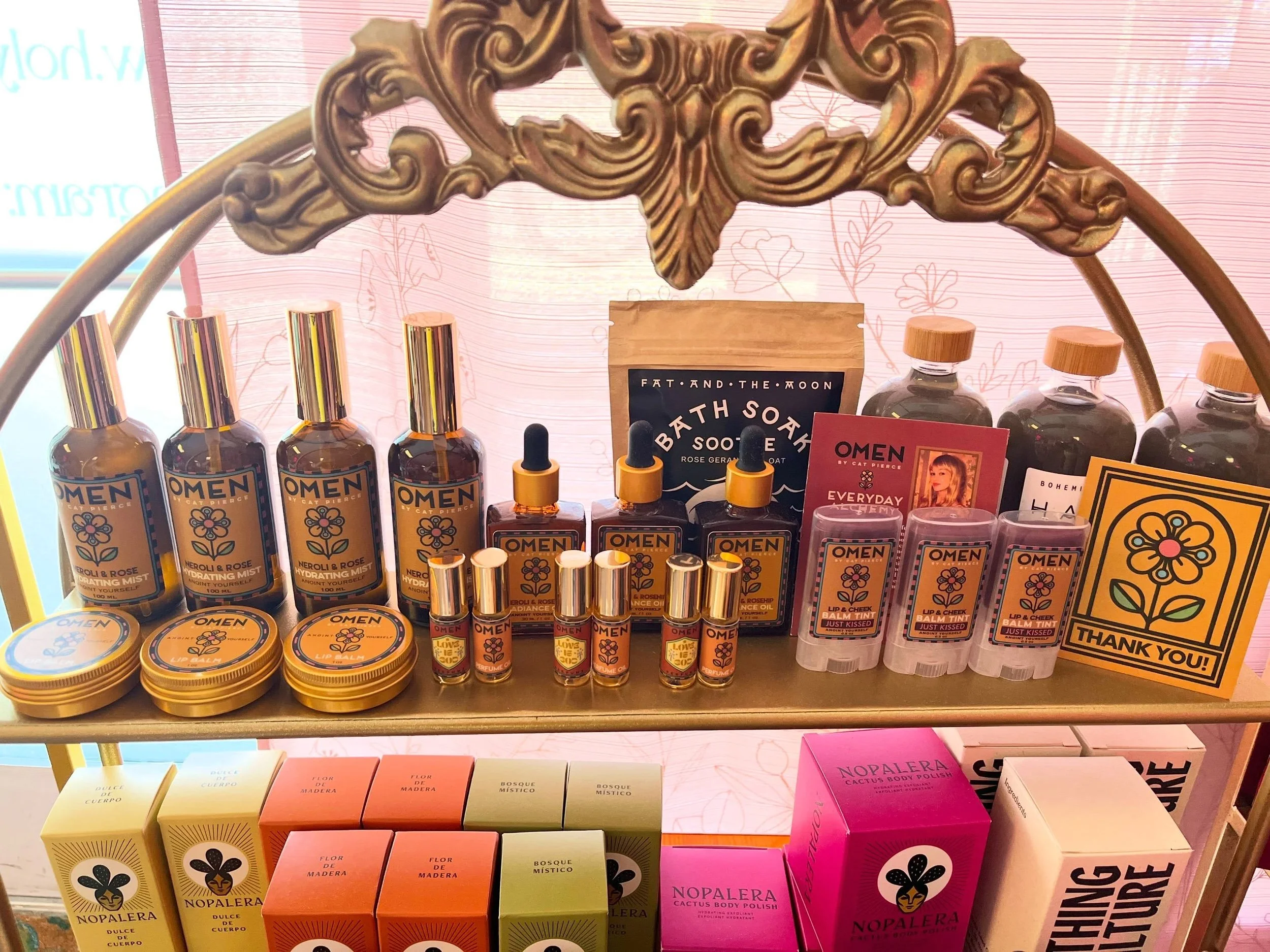 NEW PRODUCT ALERT ‼️ by @omenbycatpierce 💛💛💛 We have a few NEW items Omen by Cat Pierce. Botanical products like: Hydrating mists, facial oils, lip balms, lip &amp; cheek tints, and roll on fragrances. And they smell amazing. 💛🤎💛🤎💛🤎 #catpier