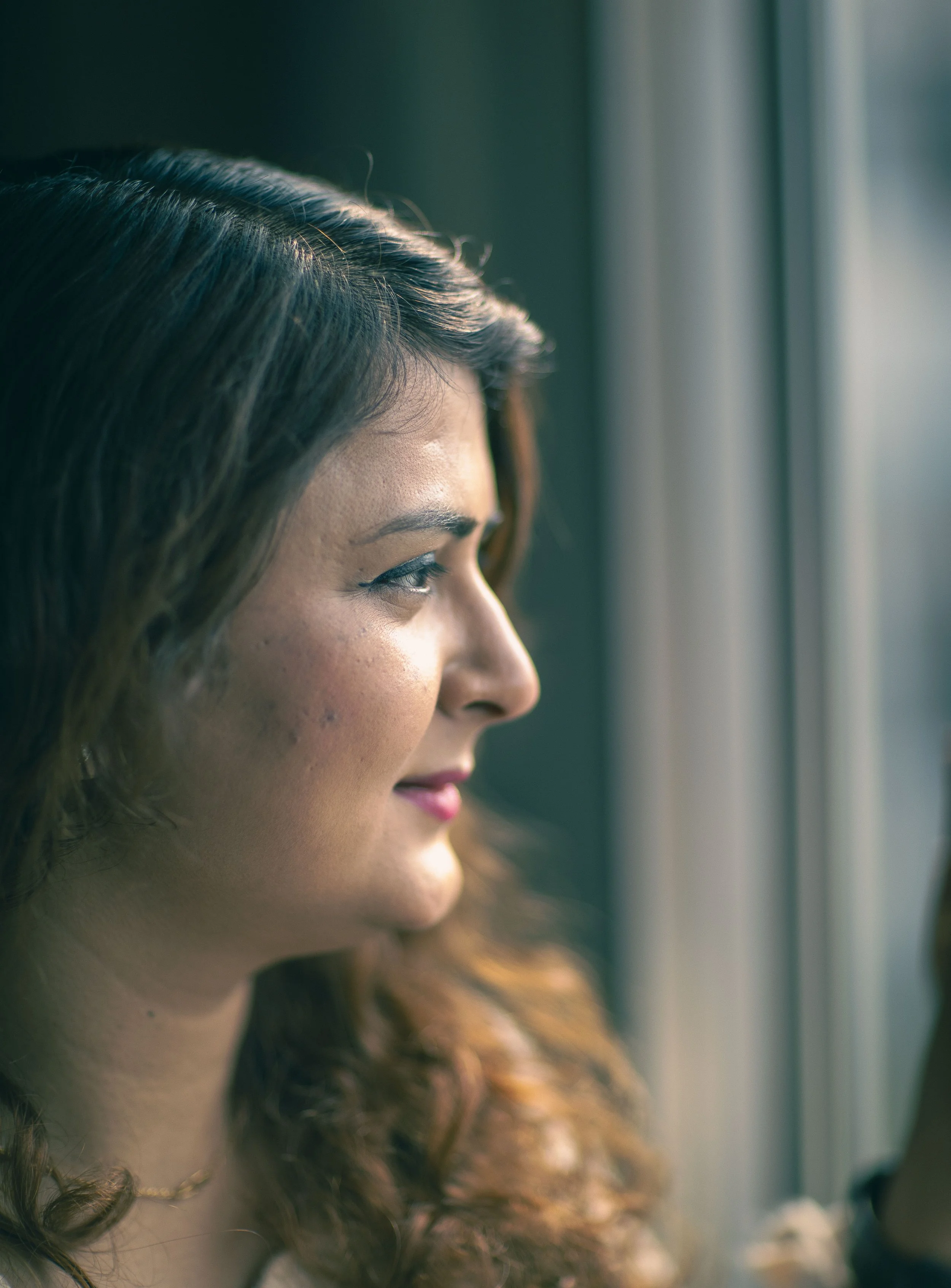 Manita Pokharel communications manager at Tilganga, profile portrait soft light Tilganga Eye Institute Kathmandu Nepal Simon Shattky
