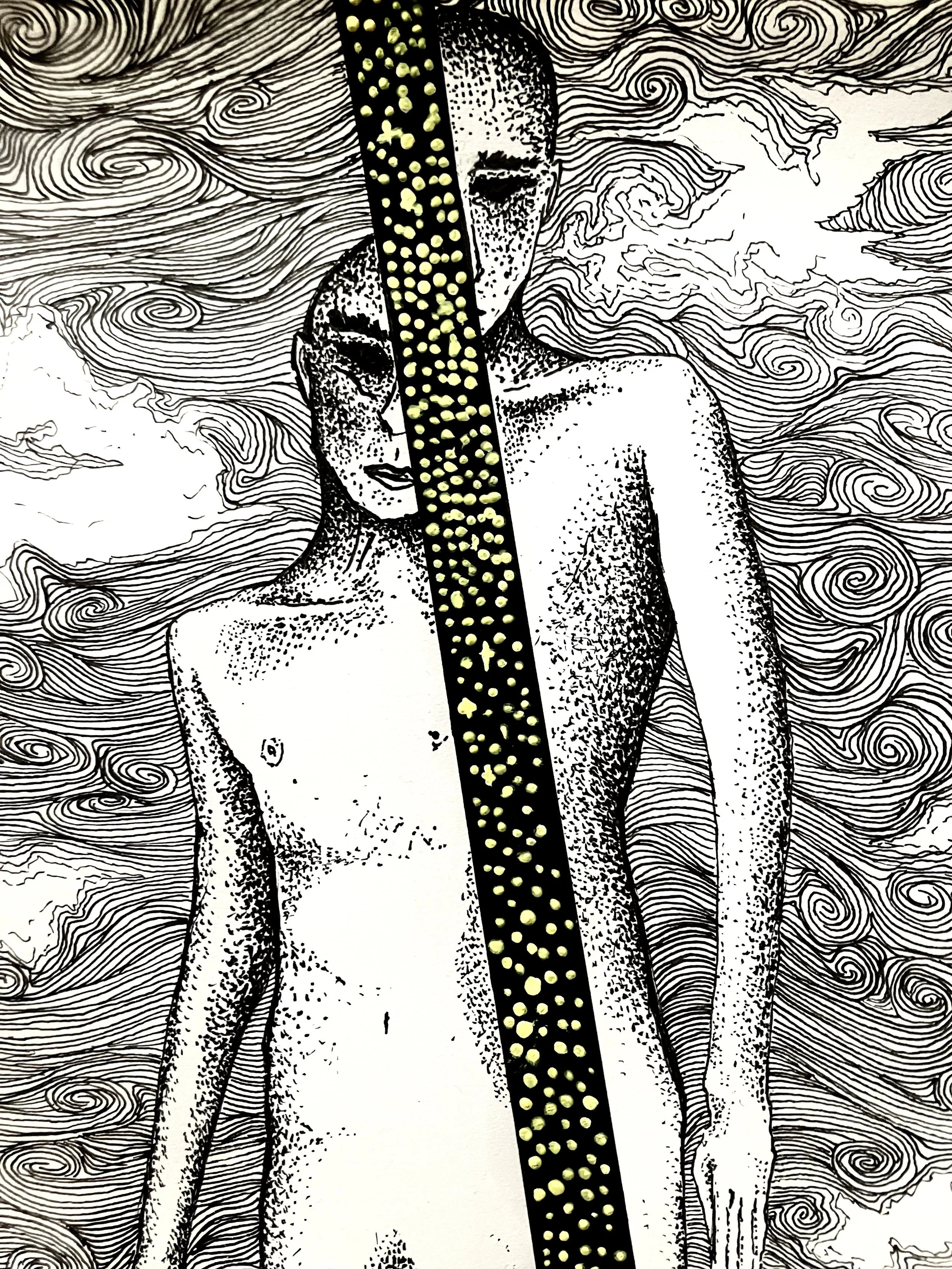 separation, ink and oil paint, 2026