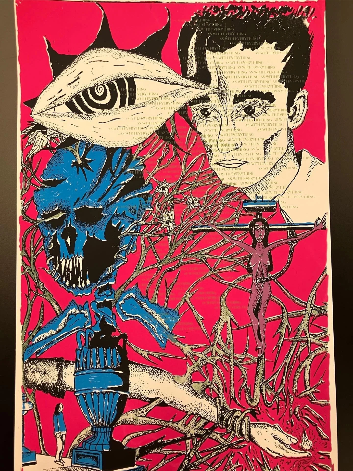 as with, screen print, 20x13 in, 2026