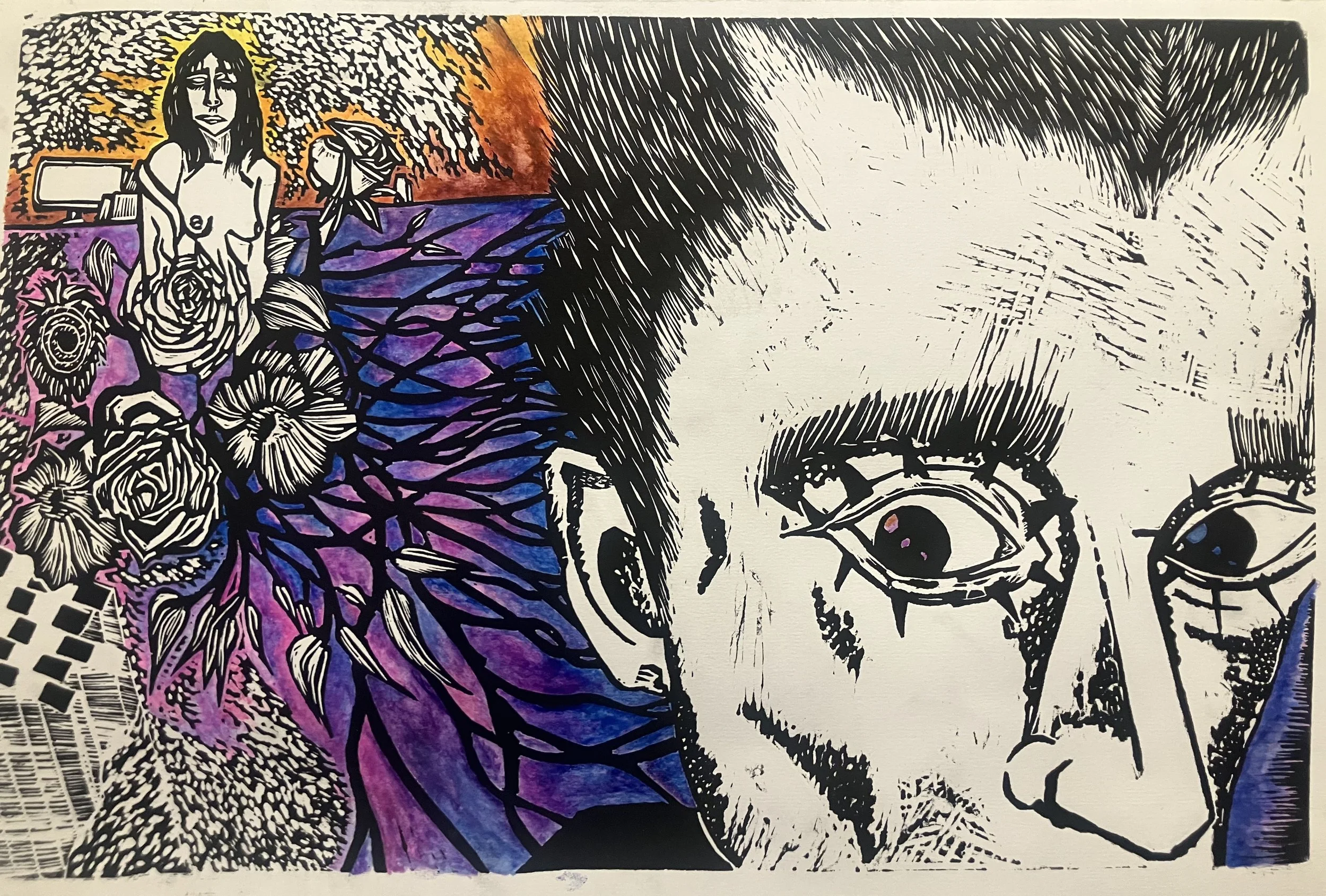 #45, 11x16in, relief monotype, 2025