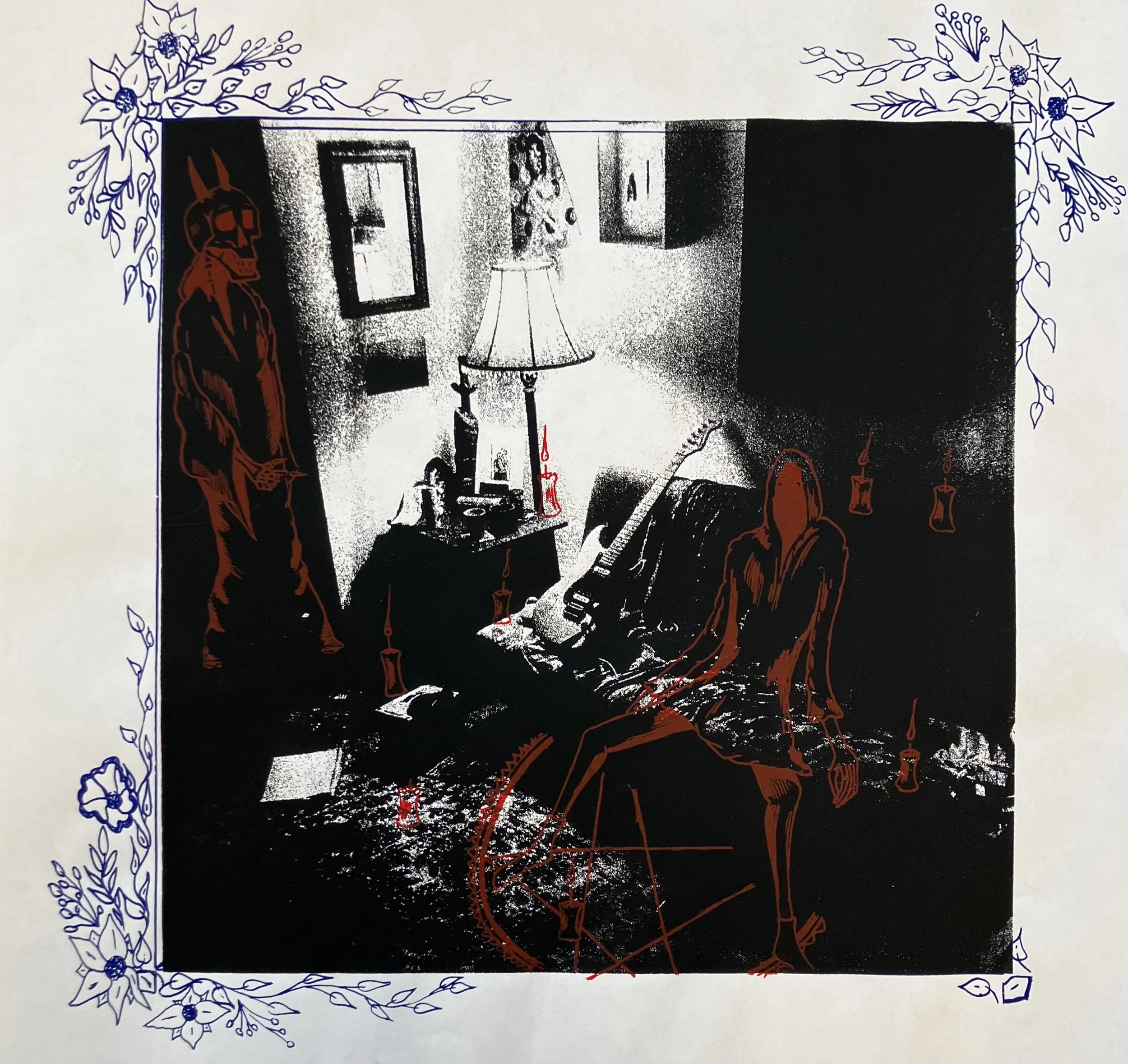 your room, 14x14in, screen print, 2025