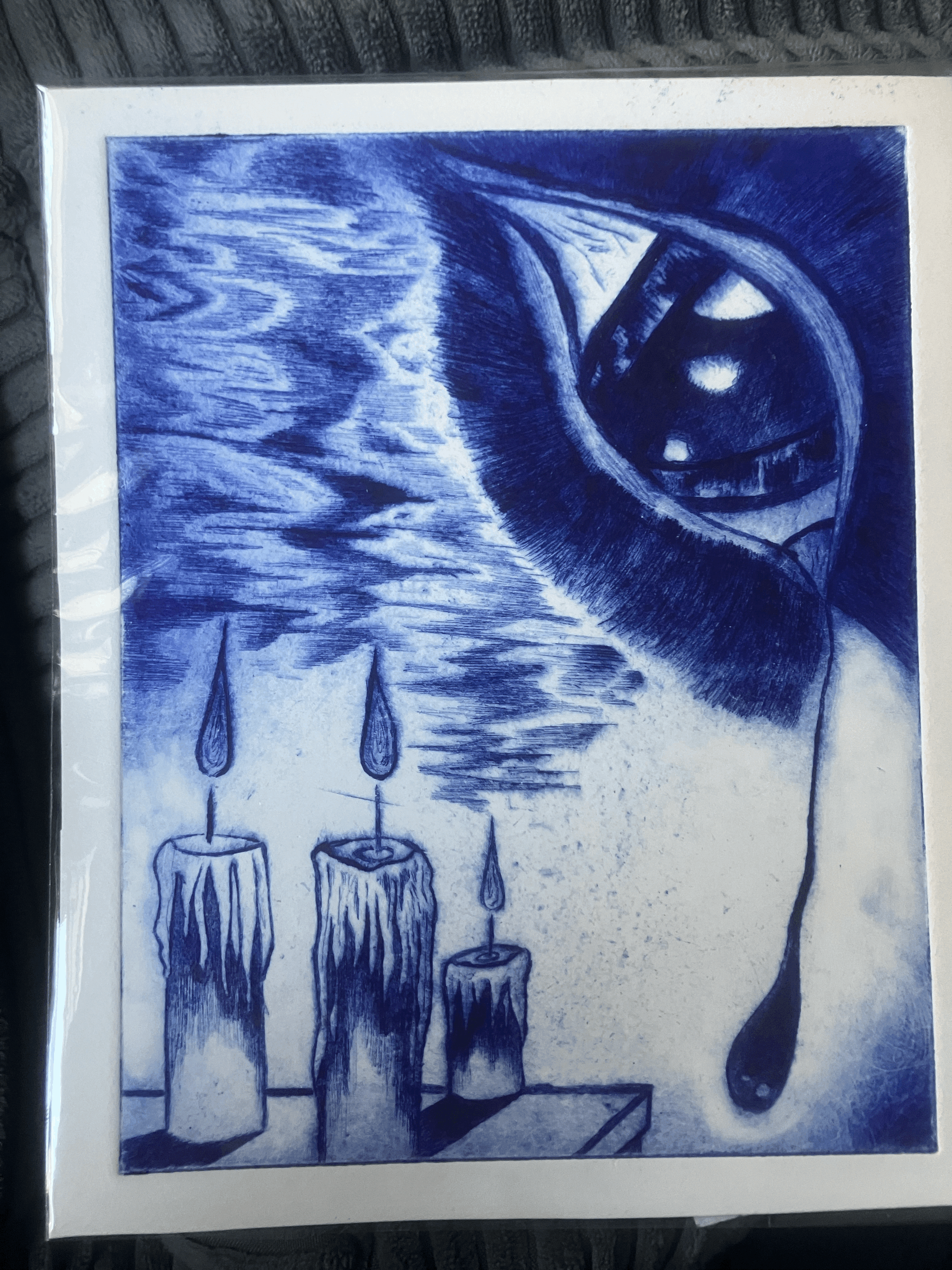 untitled, relief print, 8x5 in, 2025