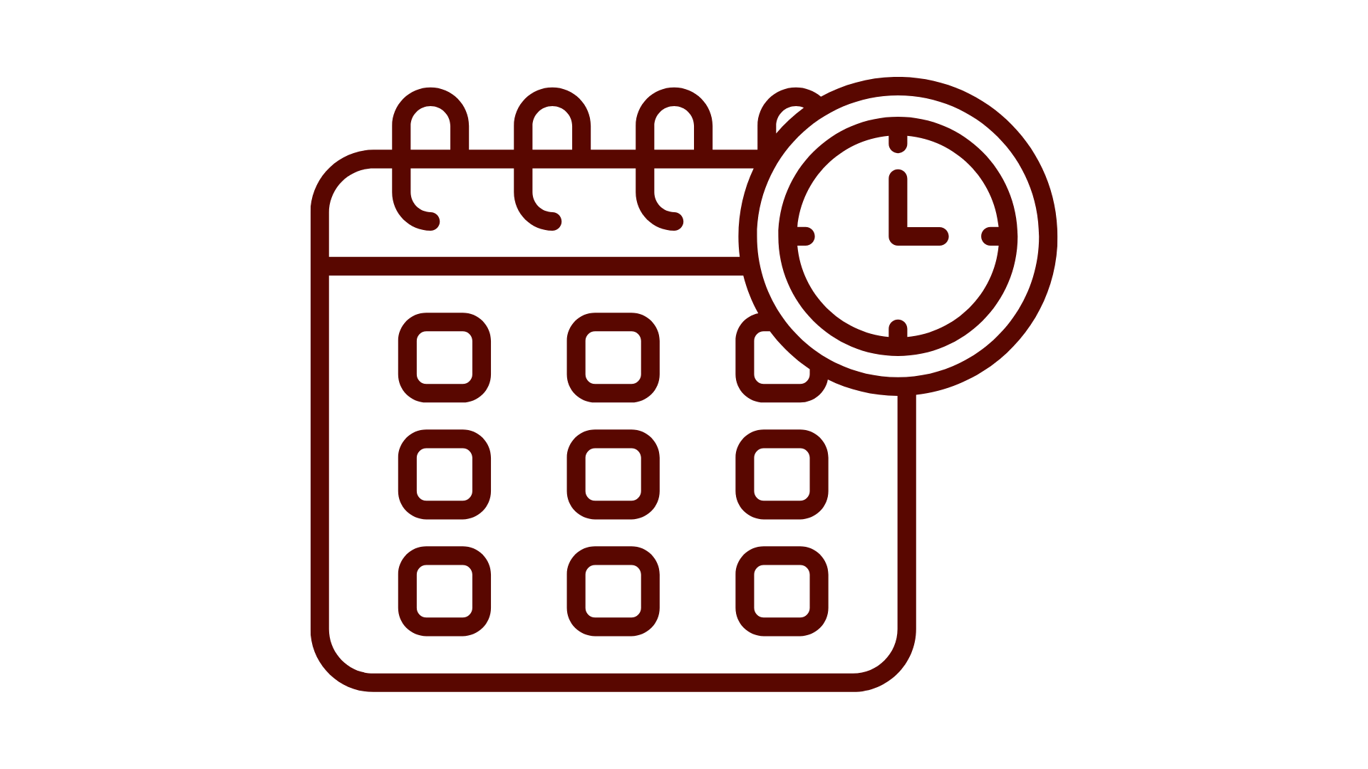 Icon of calendar representing the route timeline