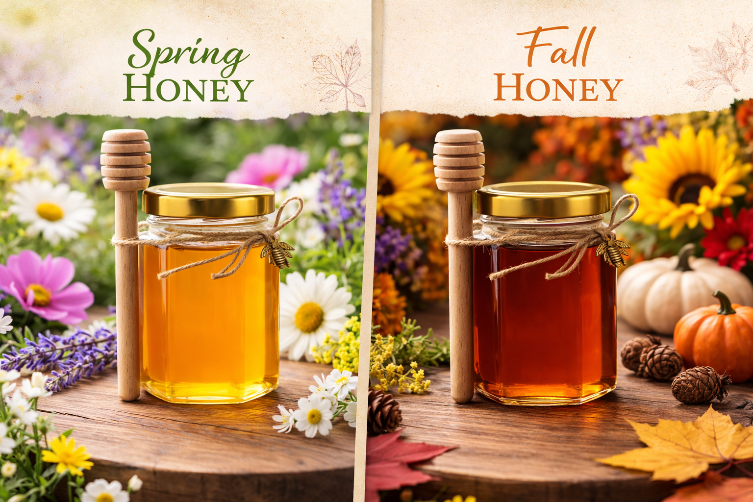 🍯 Spring vs Fall Honey: What Changes and Why It Matters