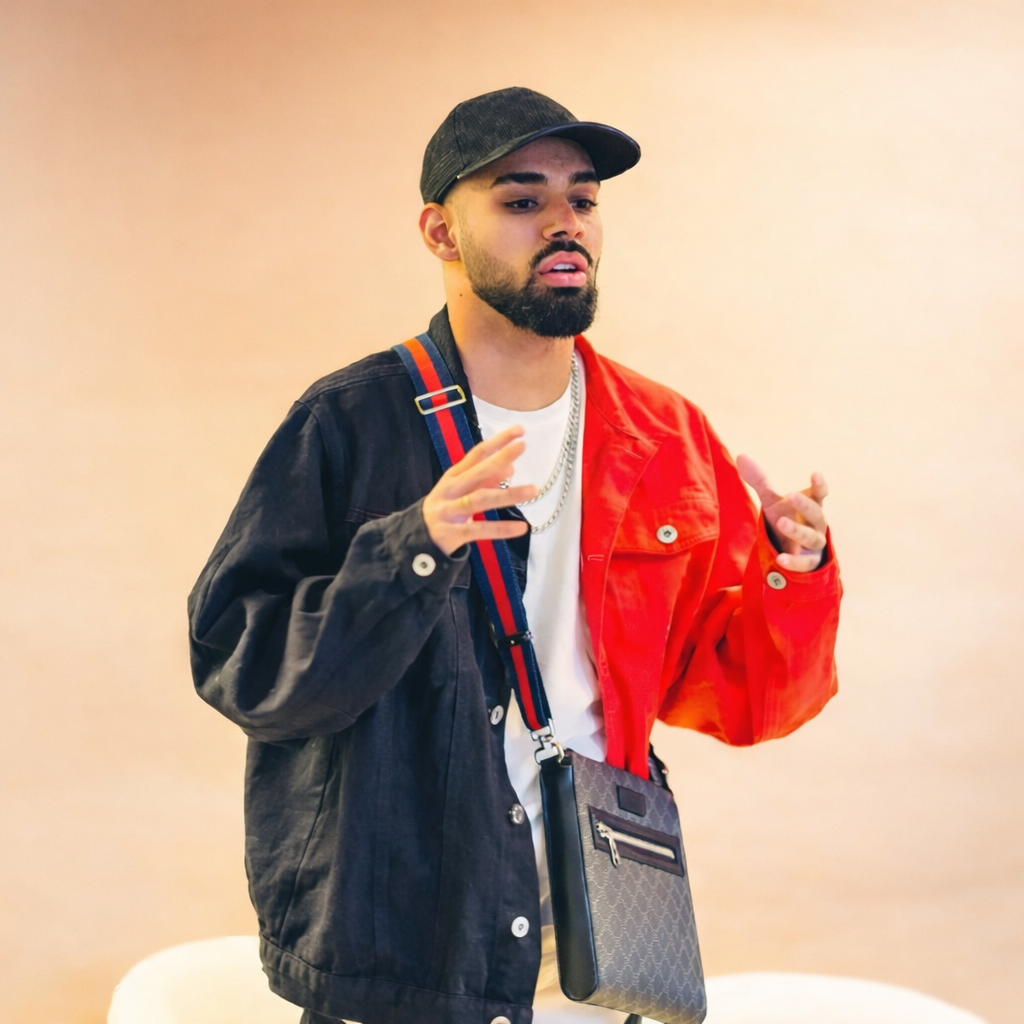 Anish Parmar, publicly speaking at an networking and business event in Birmingham, United Kingdom.