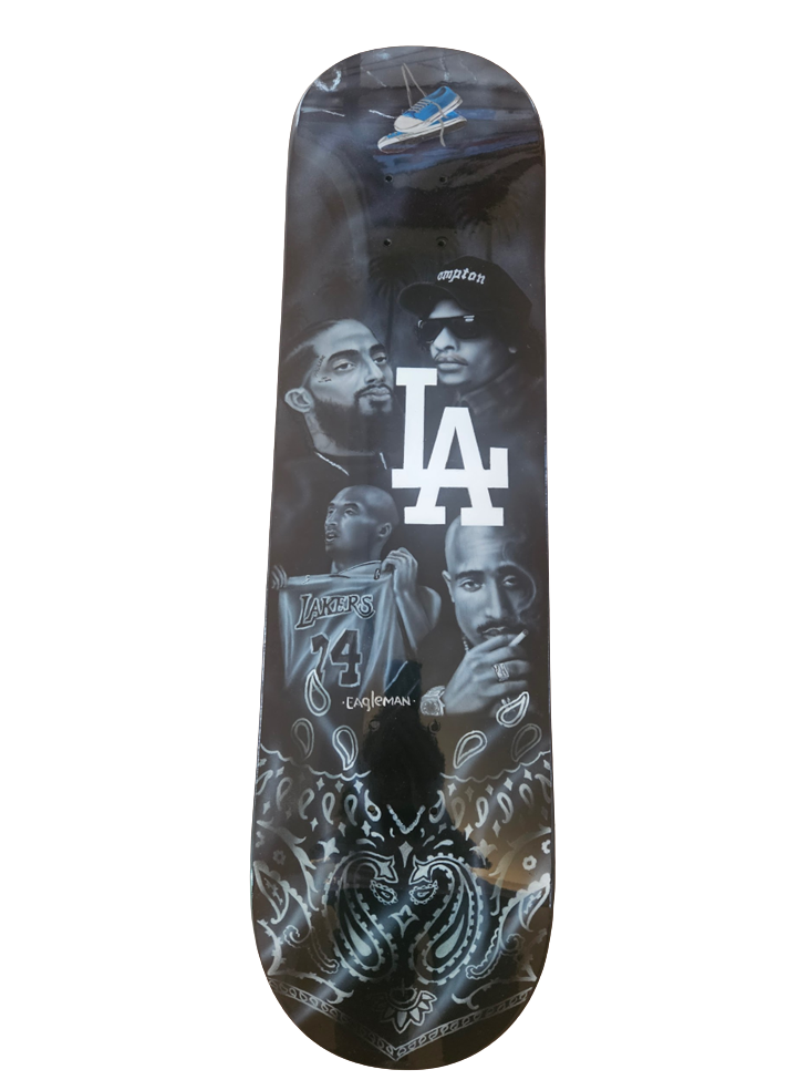 Custom Airbrush on Skateboard Deck