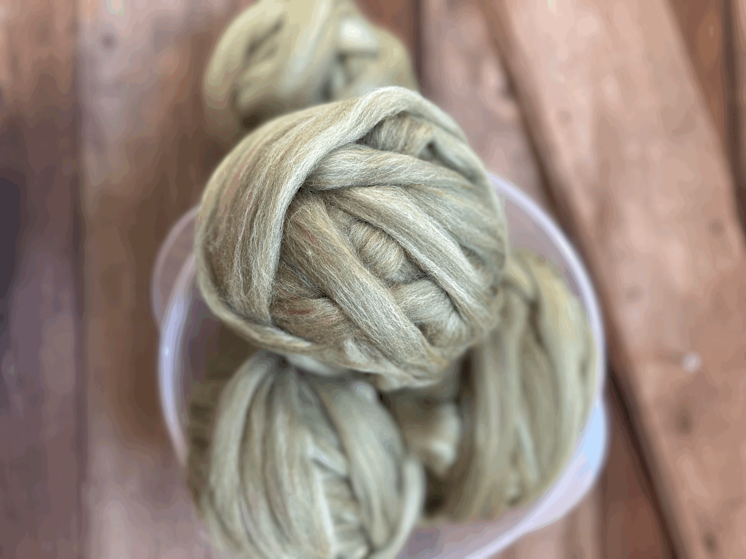 Locally Grown Pin Drafted Roving - Merino w/ Bamboo