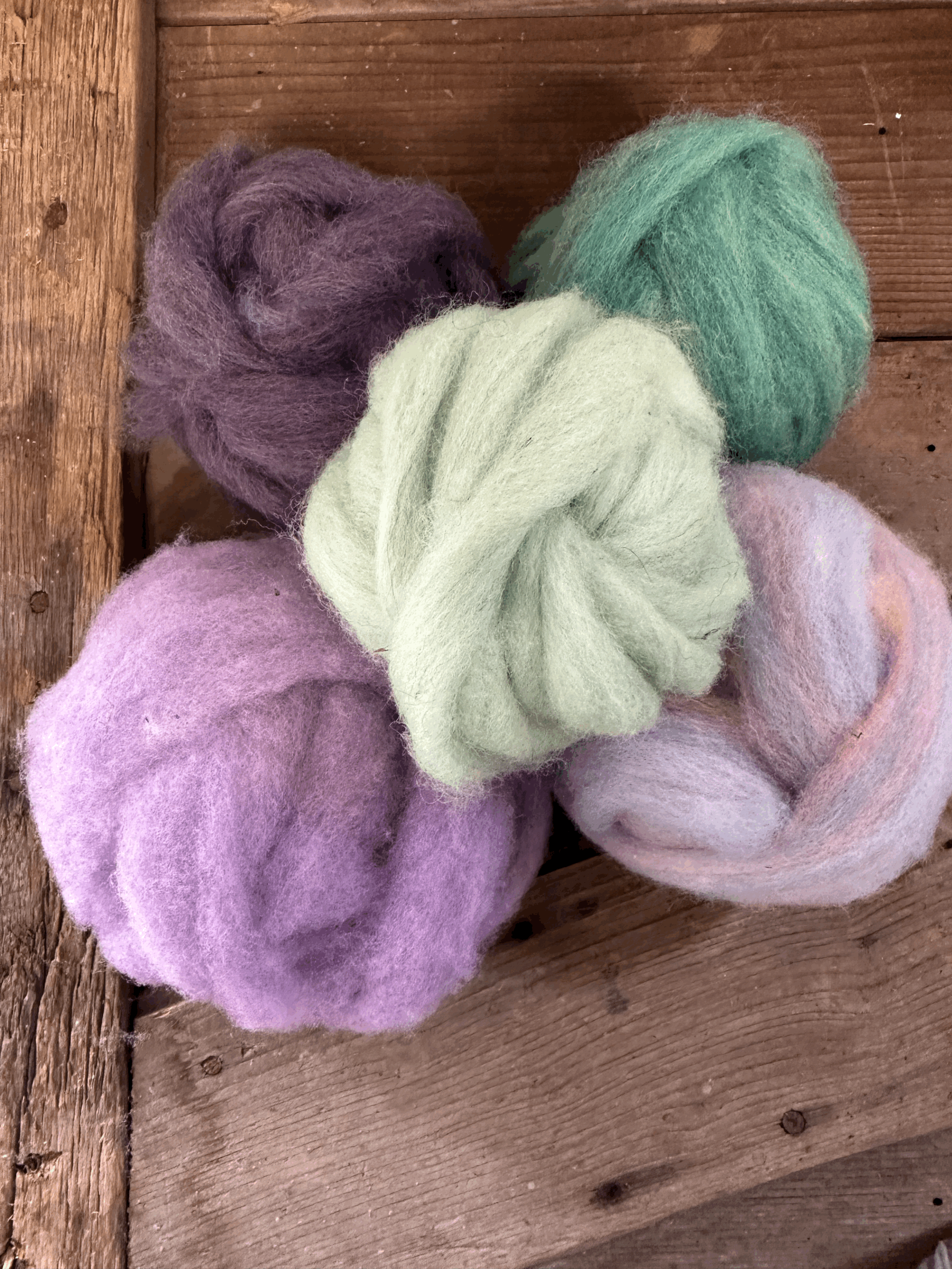 Locally Grown Roving BUNDLE #1 - Mill Blend