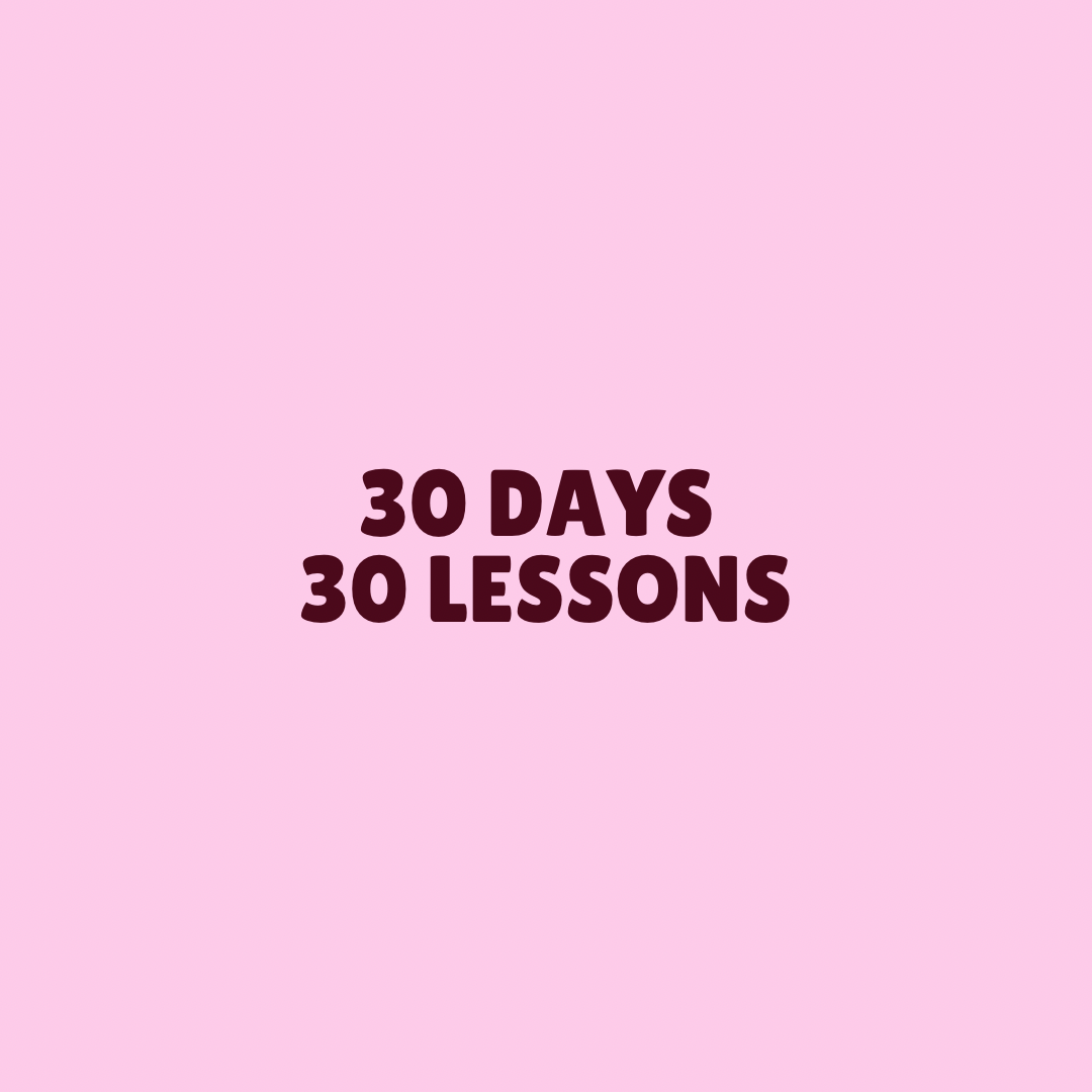 30 days 30 lessons