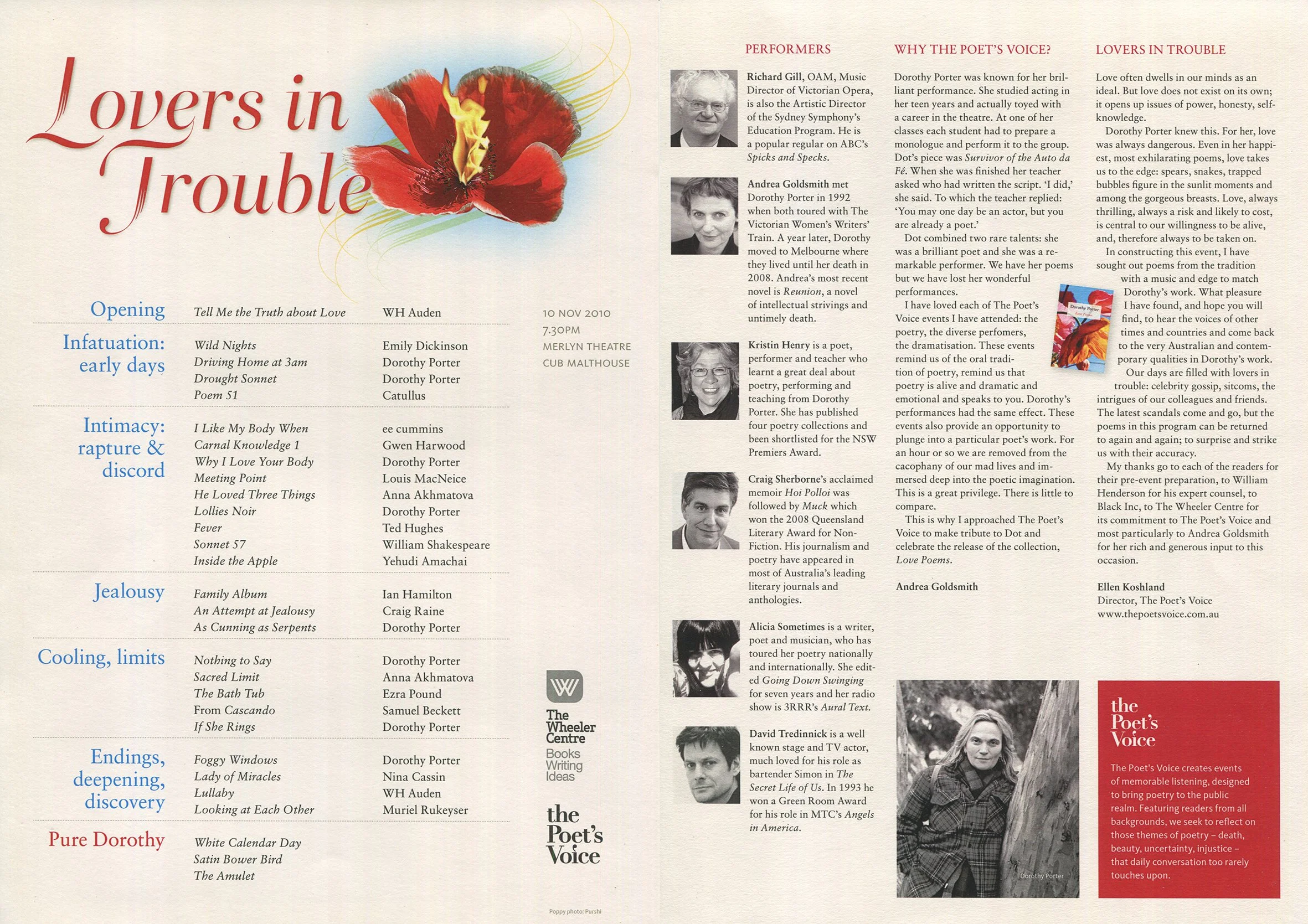 Lover's in Trouble, Merlyn Theatre Cub Malthouse, Nov 2010